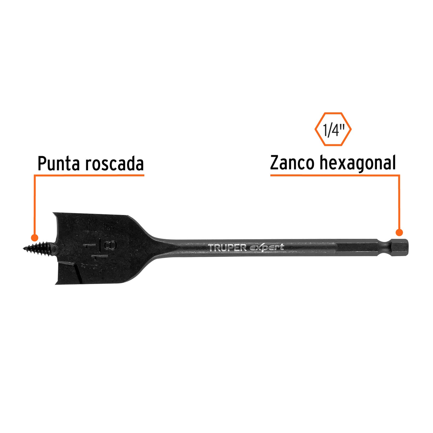 Broca plana de manita 1-1/8', Expert