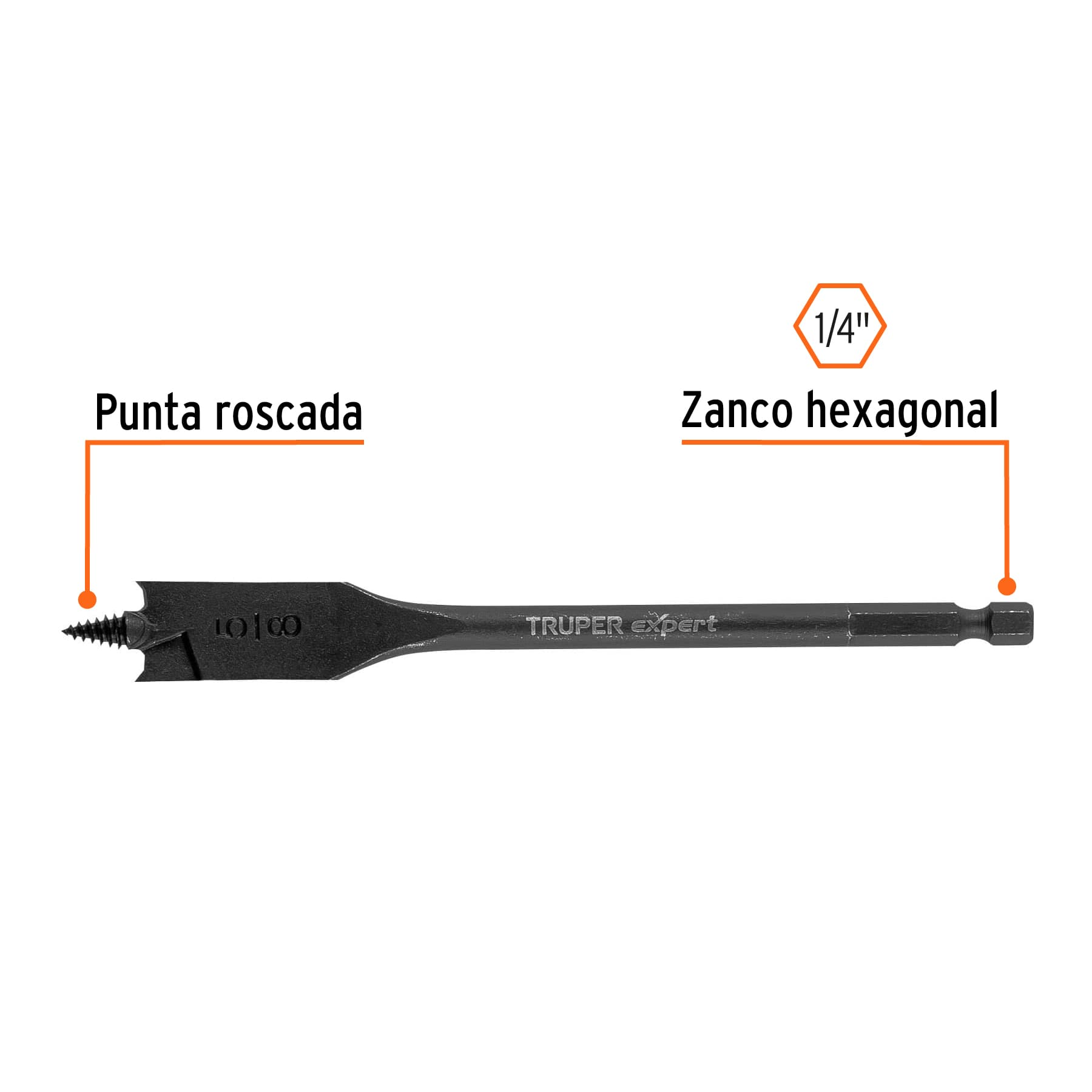 Broca plana de manita 5/8',Truper Expert