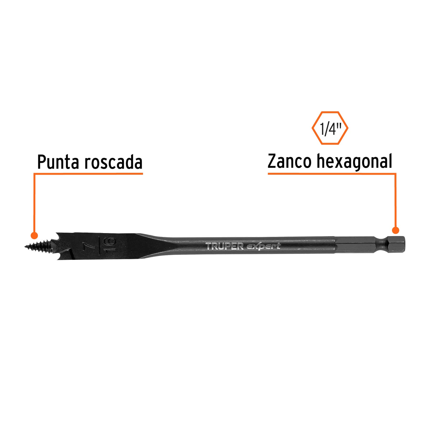 Broca plana de manita 7/16', Expert