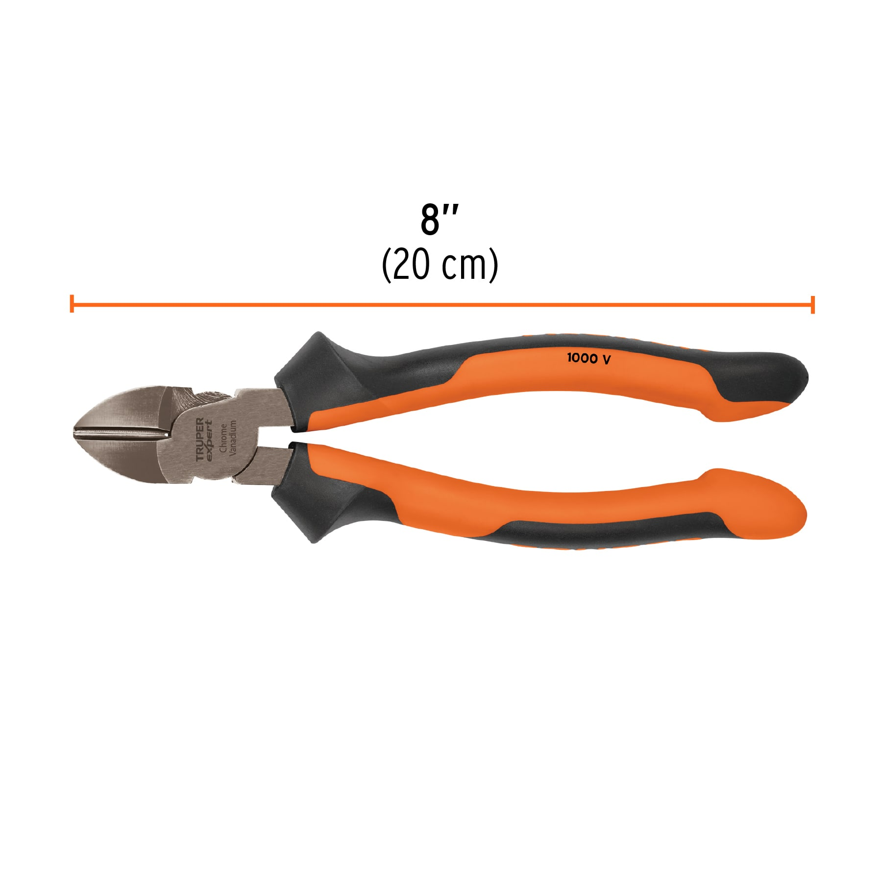 Pinza corte diagonal 8' mango Comfort Grip, Truper Expert