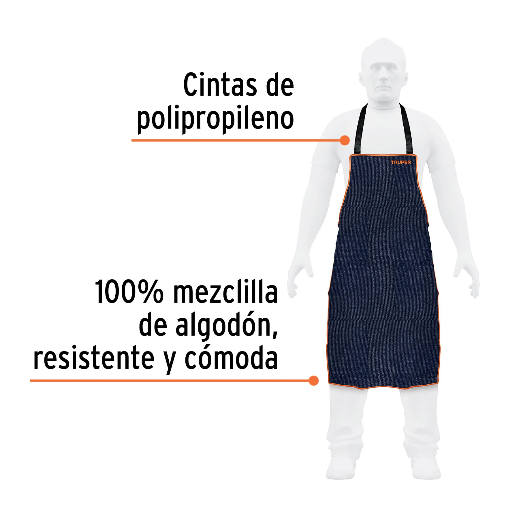 PETO PROTECCION DE SOLDAR DE MEZCLILLA