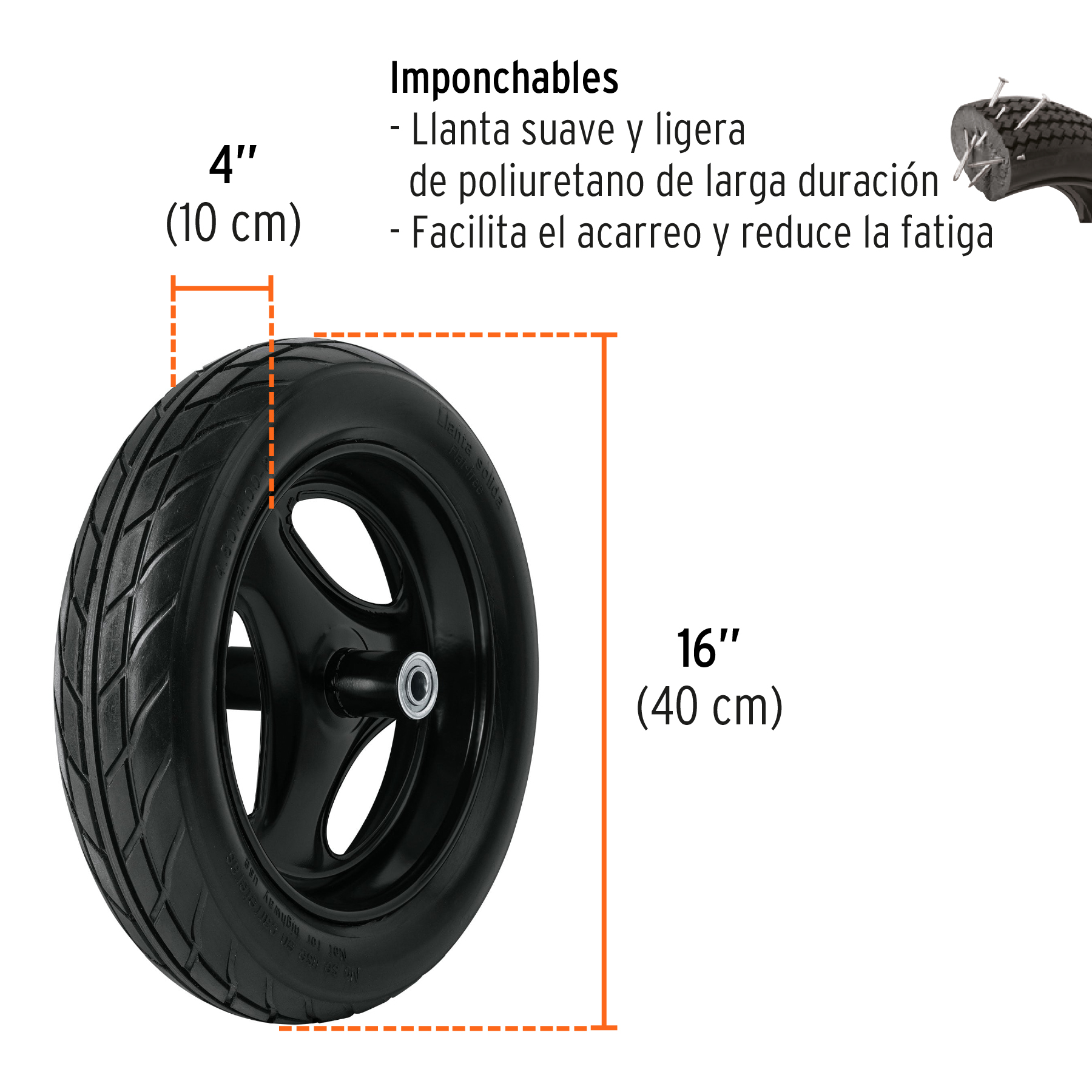 Carretilla 5.5 ft3, súper reforzada,Truper Expert