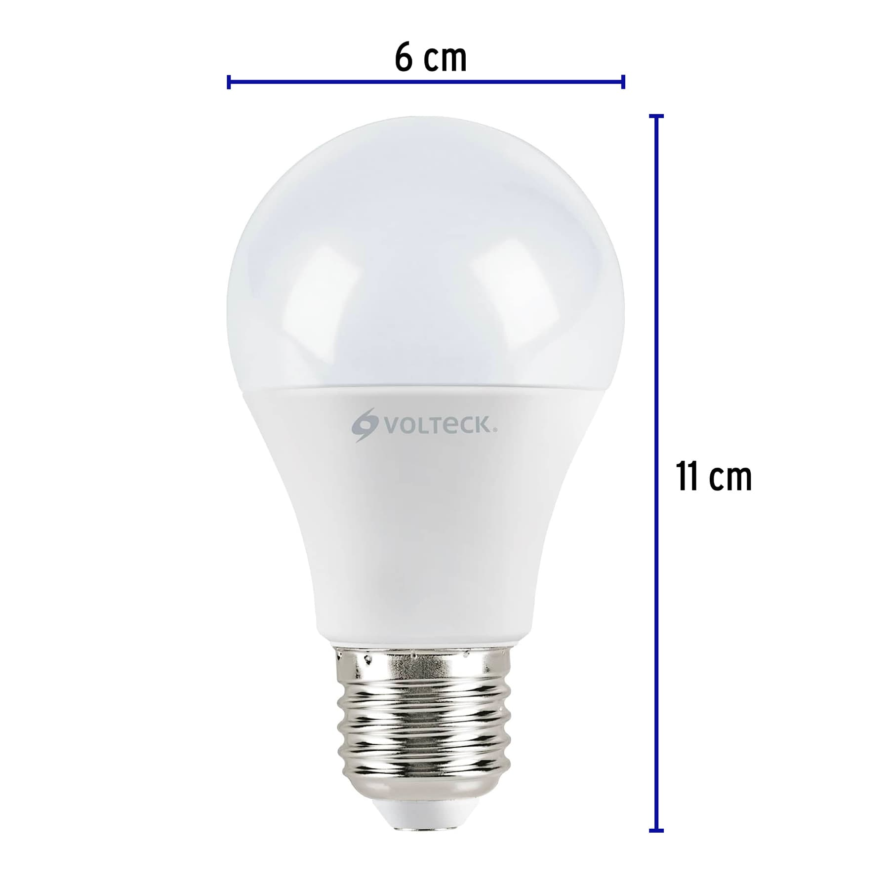 Pack de 4 lámparas de LED, A19, 9 W, luz cálida, Volteck