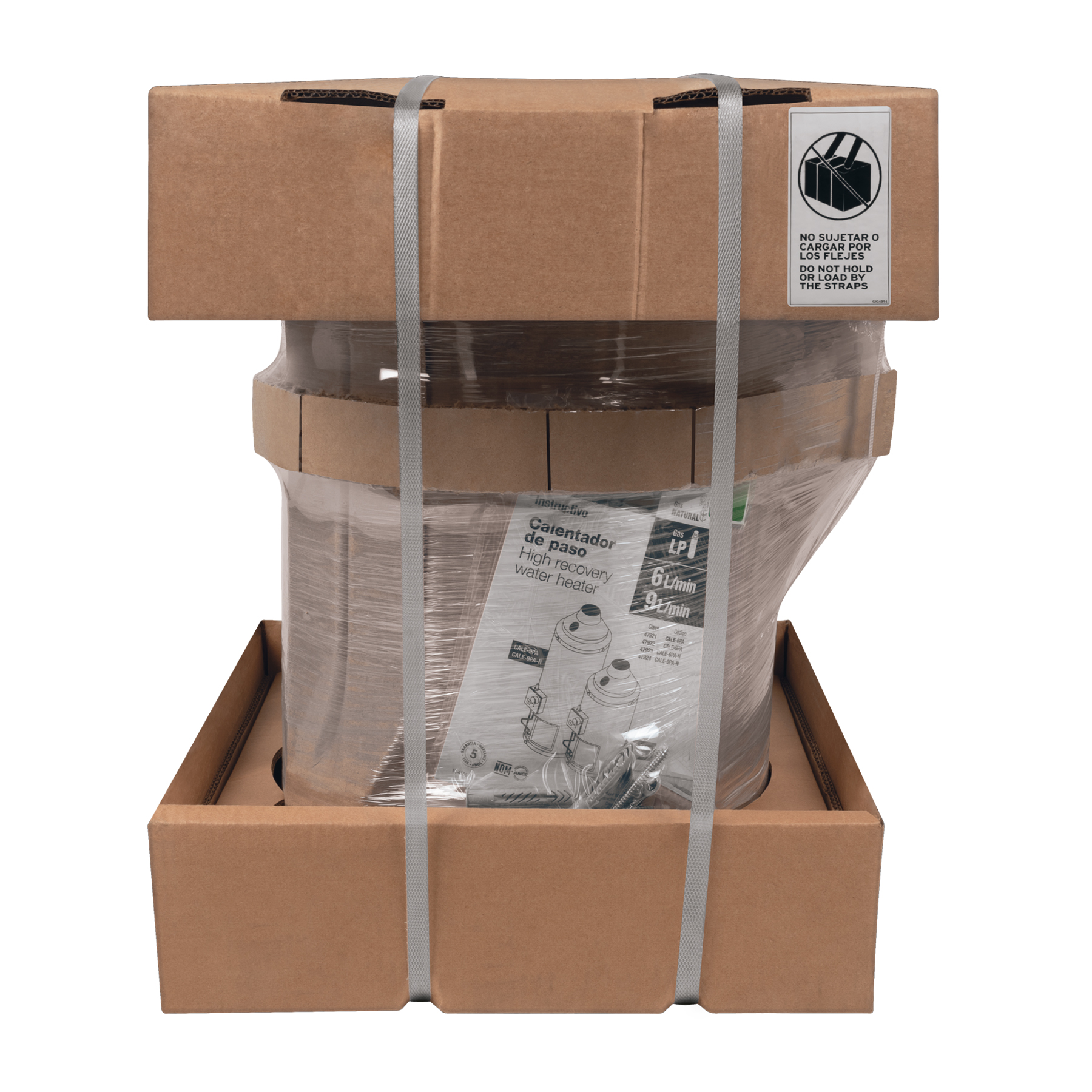 Calentador de paso, rápida recup, 6L, 1 serv, gas nat, FOSET