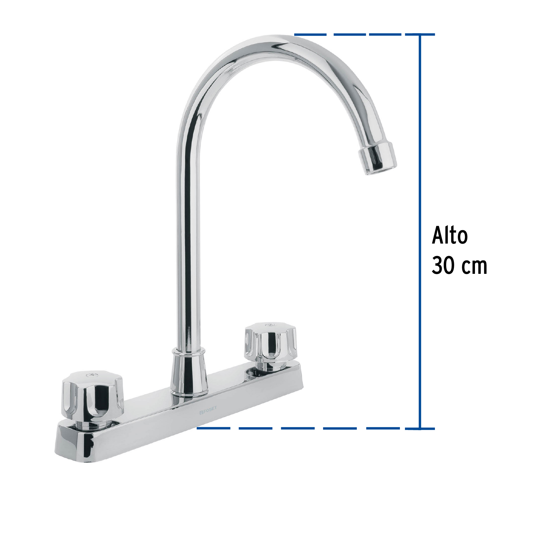 Mezcladora de ABS p/fregadero, cuello alto, estándar,Basic