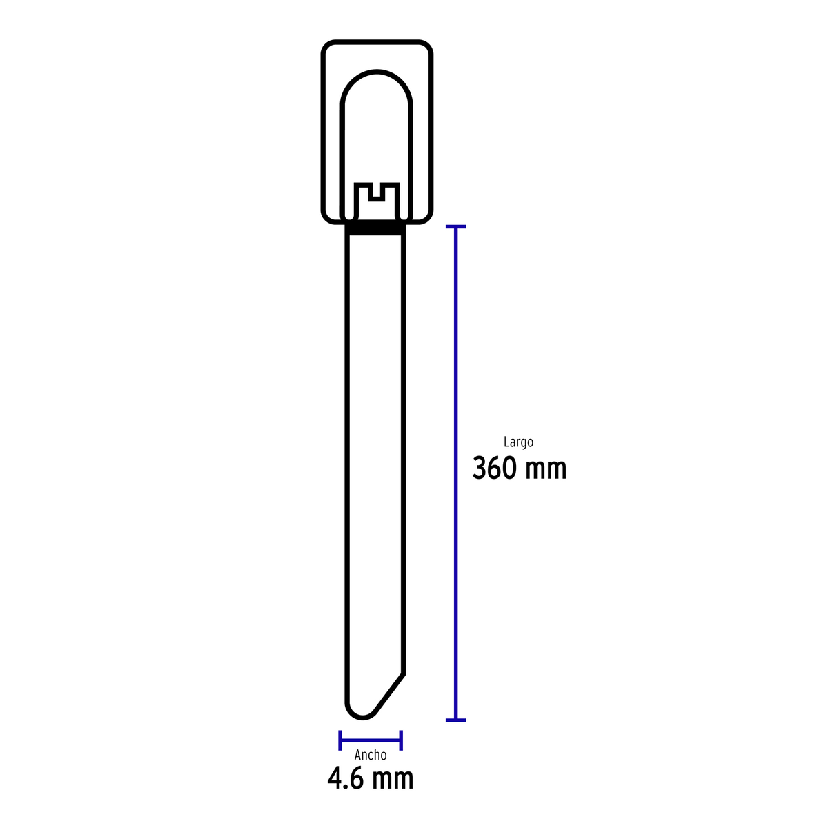 Cincho de acero inoxidable 36 cm, 200 lb, 10 pzas