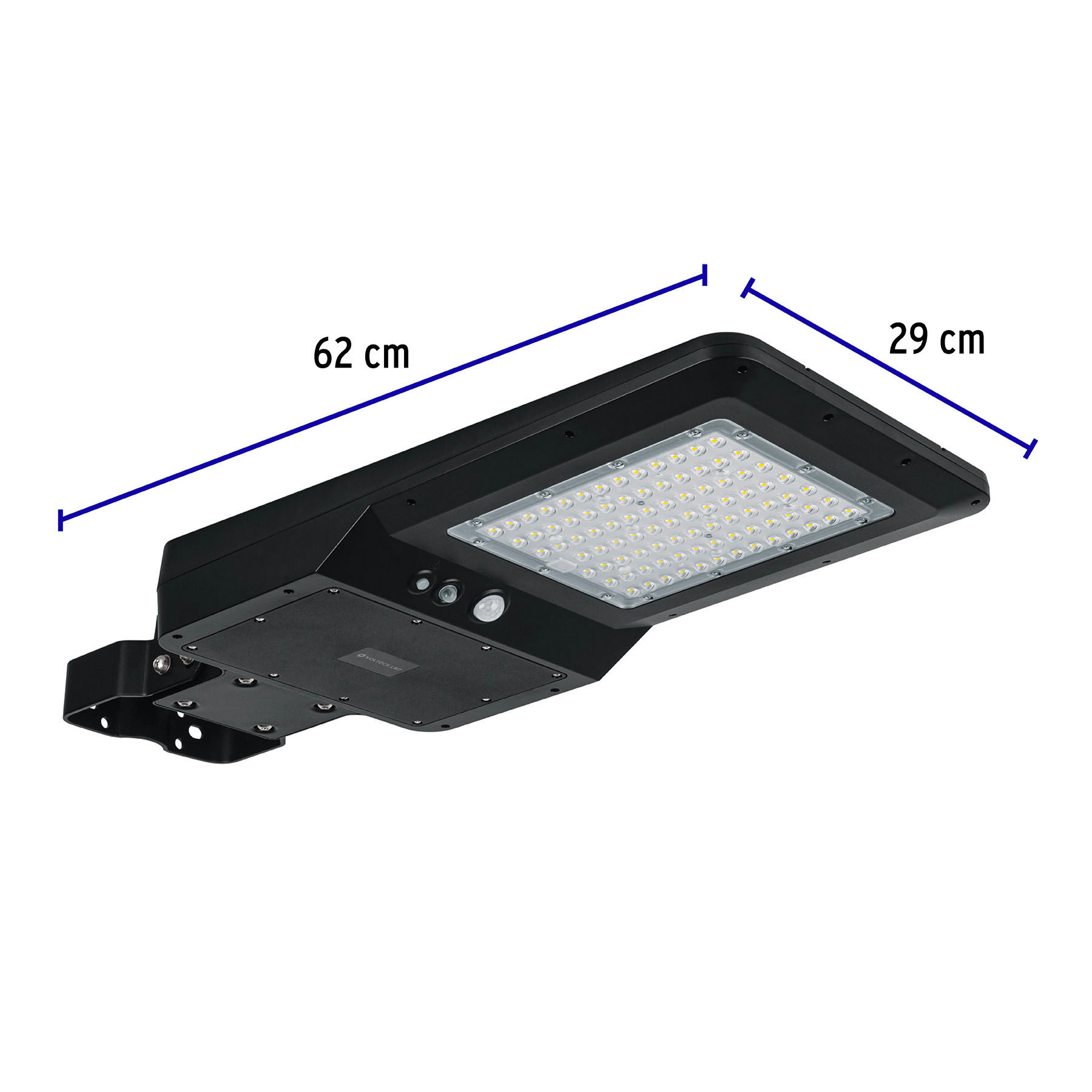 Luminario suburbano LED 40 W c/panel solar y control remoto