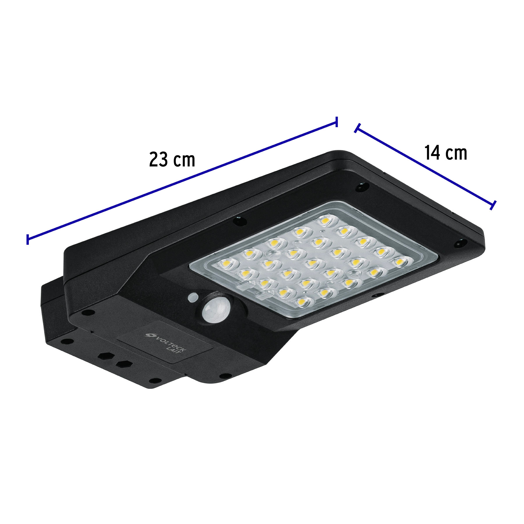 Luminario suburbano de LED 4 W con panel solar, Volteck
