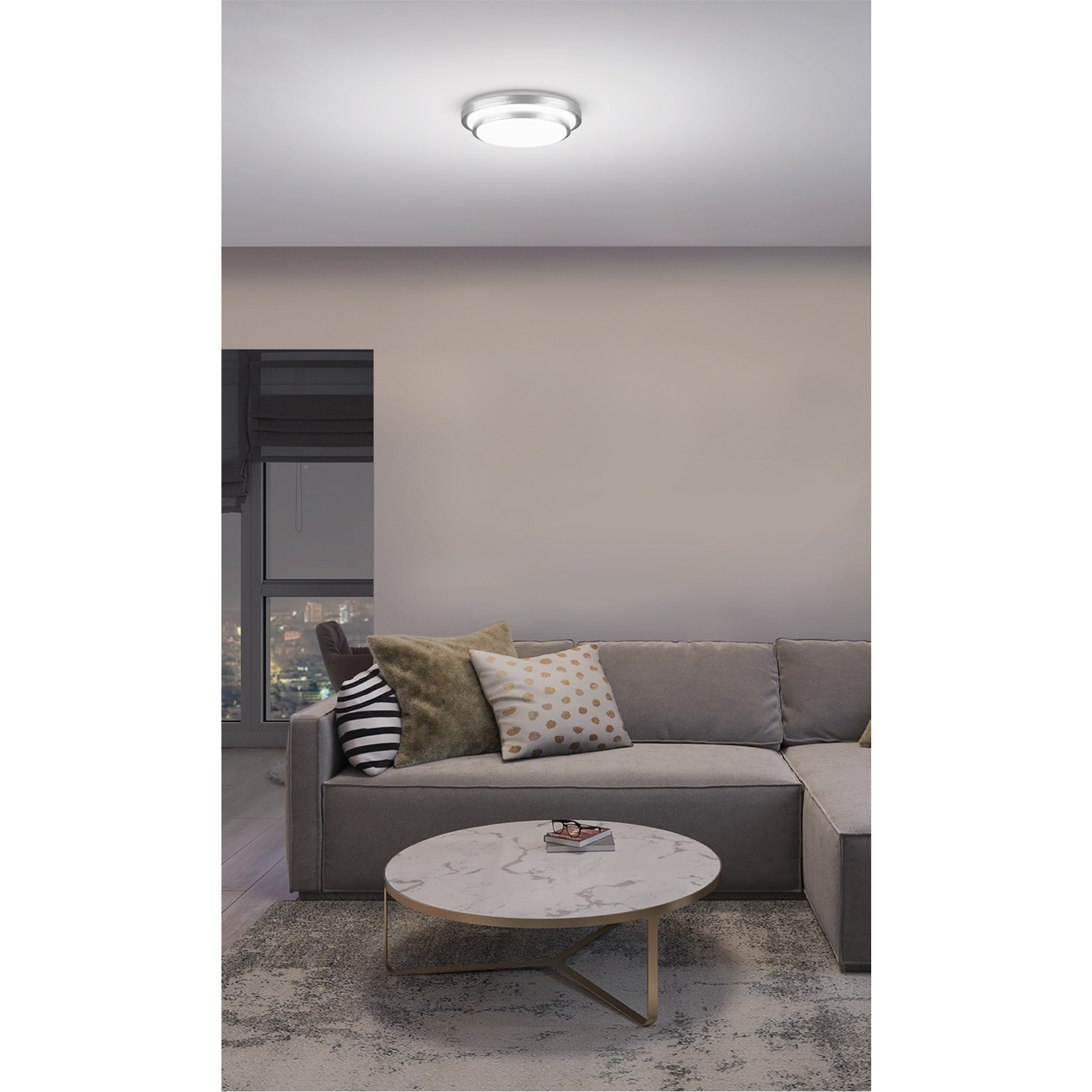 Luminario LED 18 W plafón decorativo metálico luz día, Basic