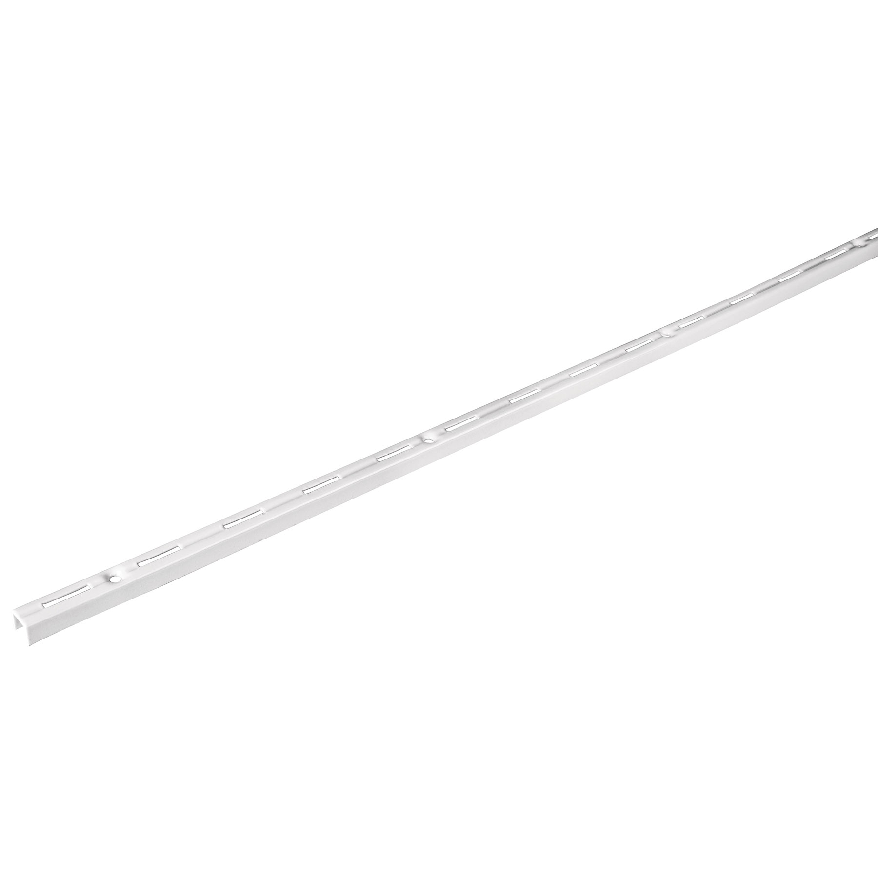 Cremallera sencilla blanca para ménsulas planas, 2m