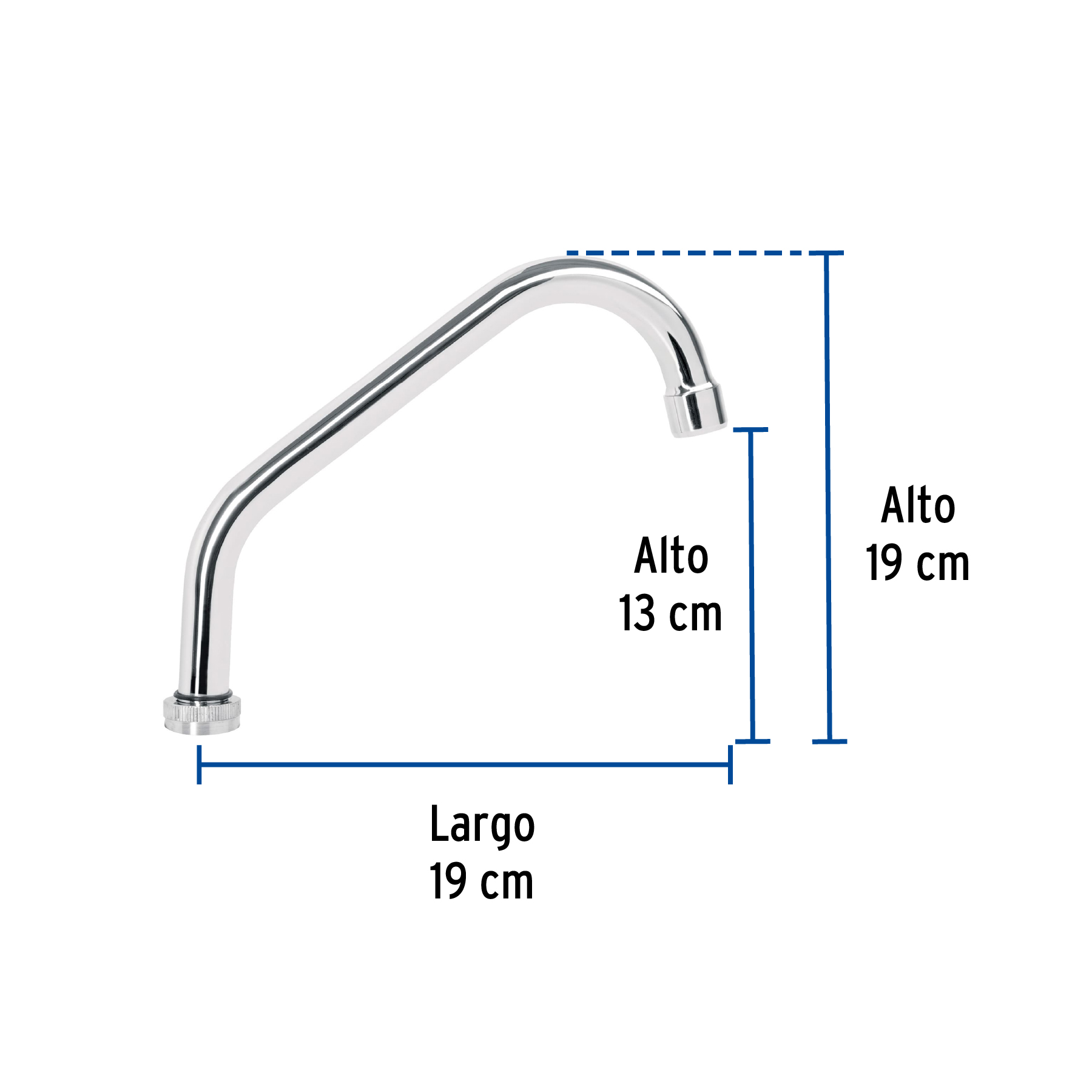 Cuello de repuesto corto para fregadero (f-317), basic