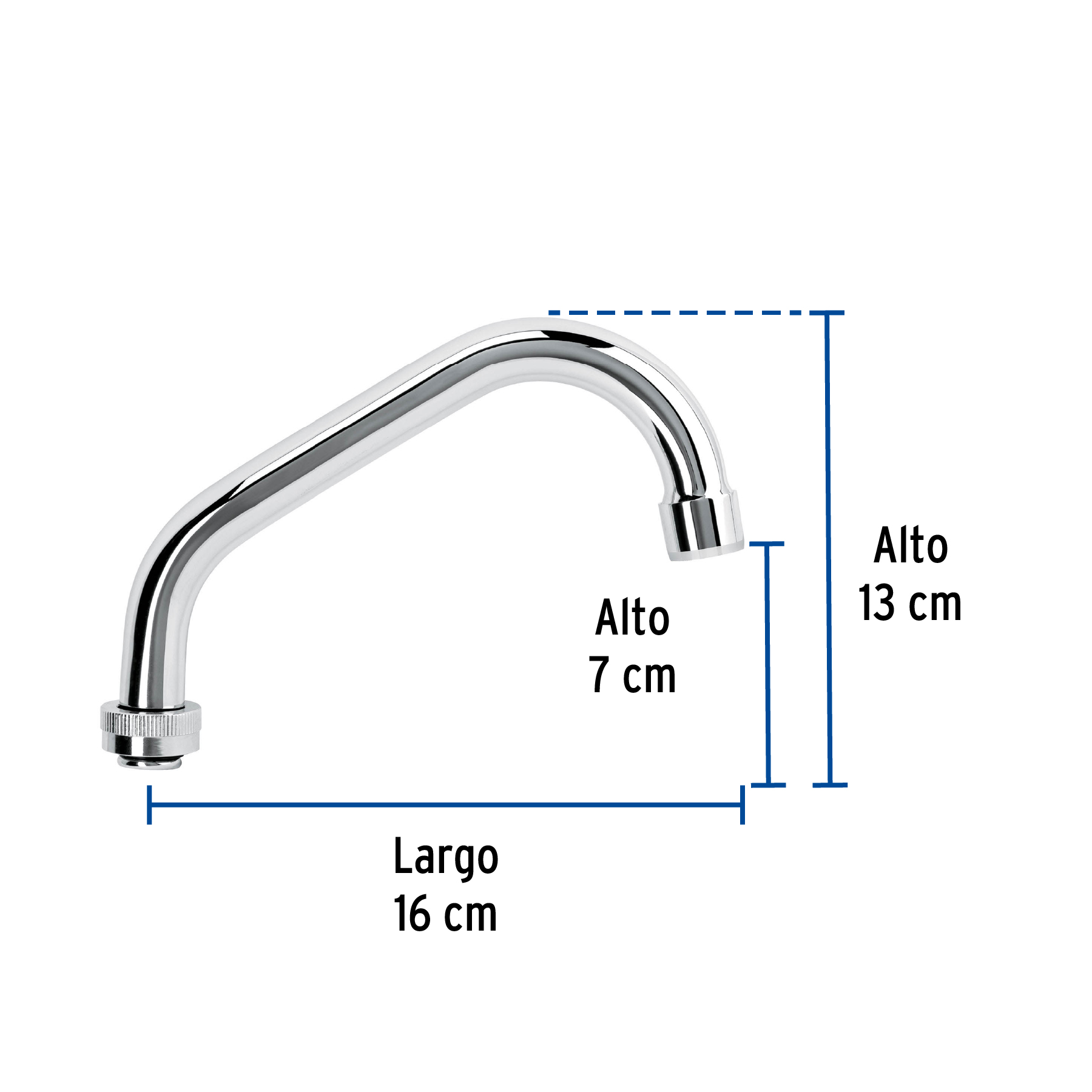 Cuello de repuesto para mezcladora de lavabo M-070