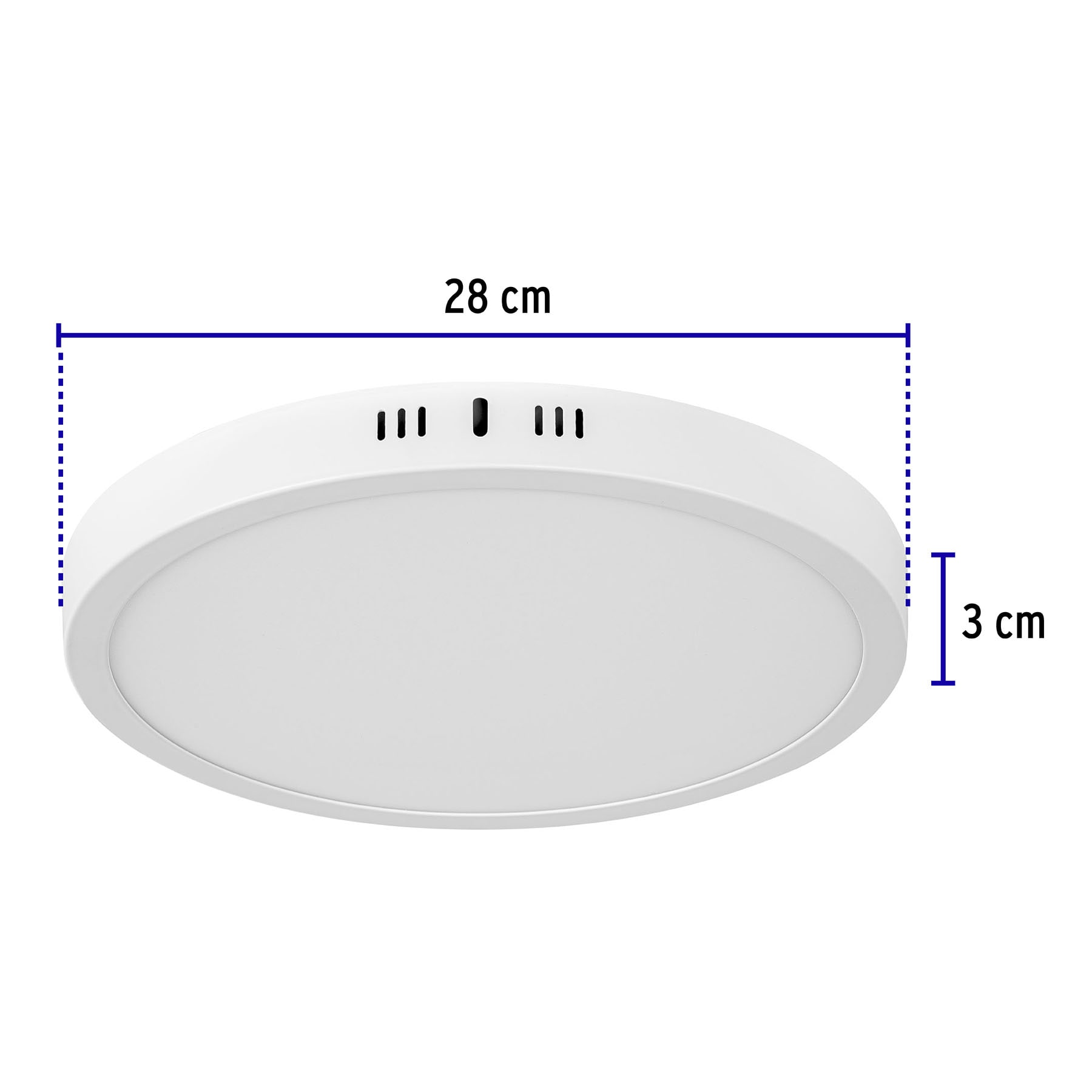 Luminario blanco de LED 24 W redondo tipo plafón luz cálida