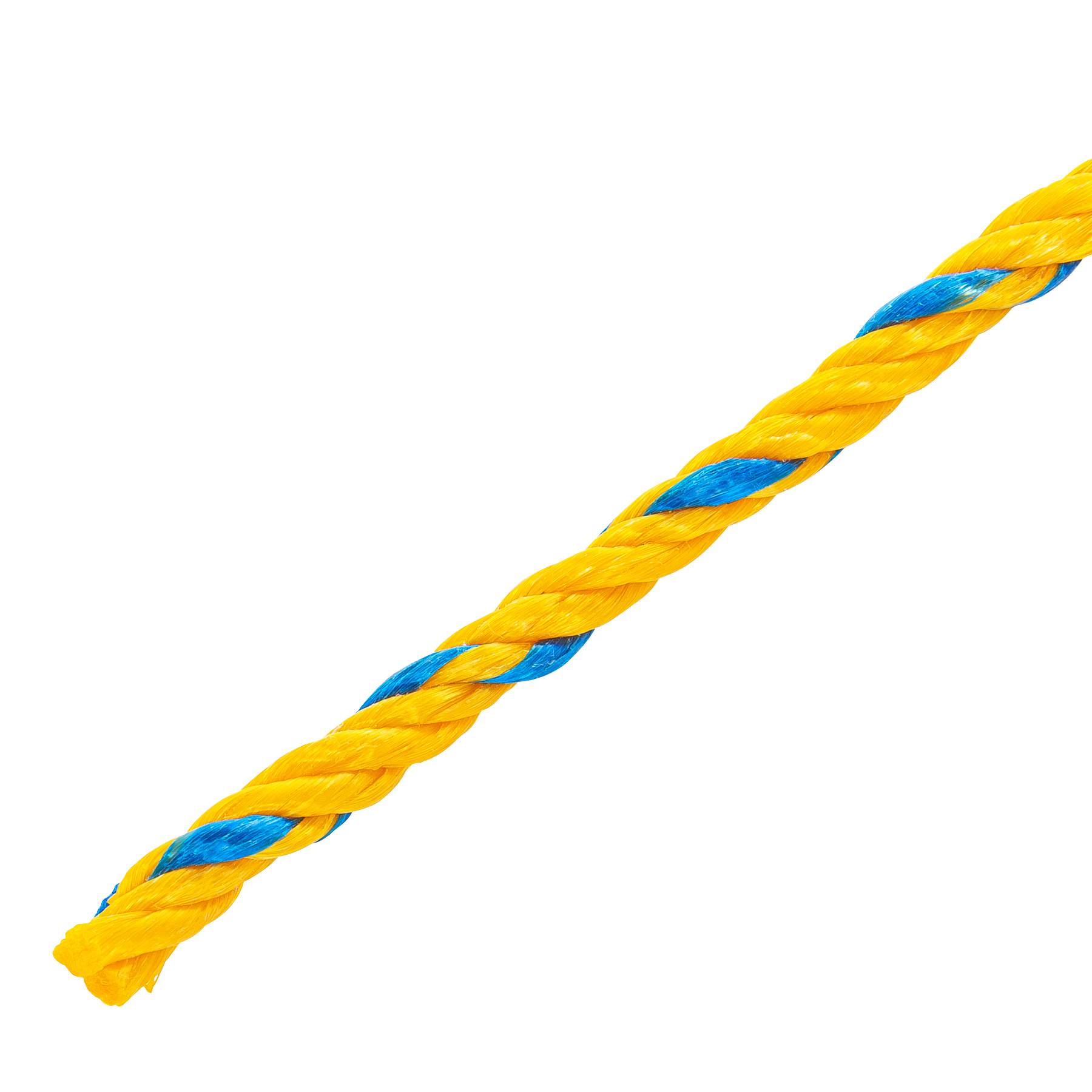 Cuerda torcida de polipropileno, amarilla, 6mm, 46m