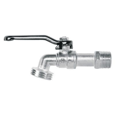 Llave de esfera de zinc 1/2", 110 g, s/adaptador, BASIC