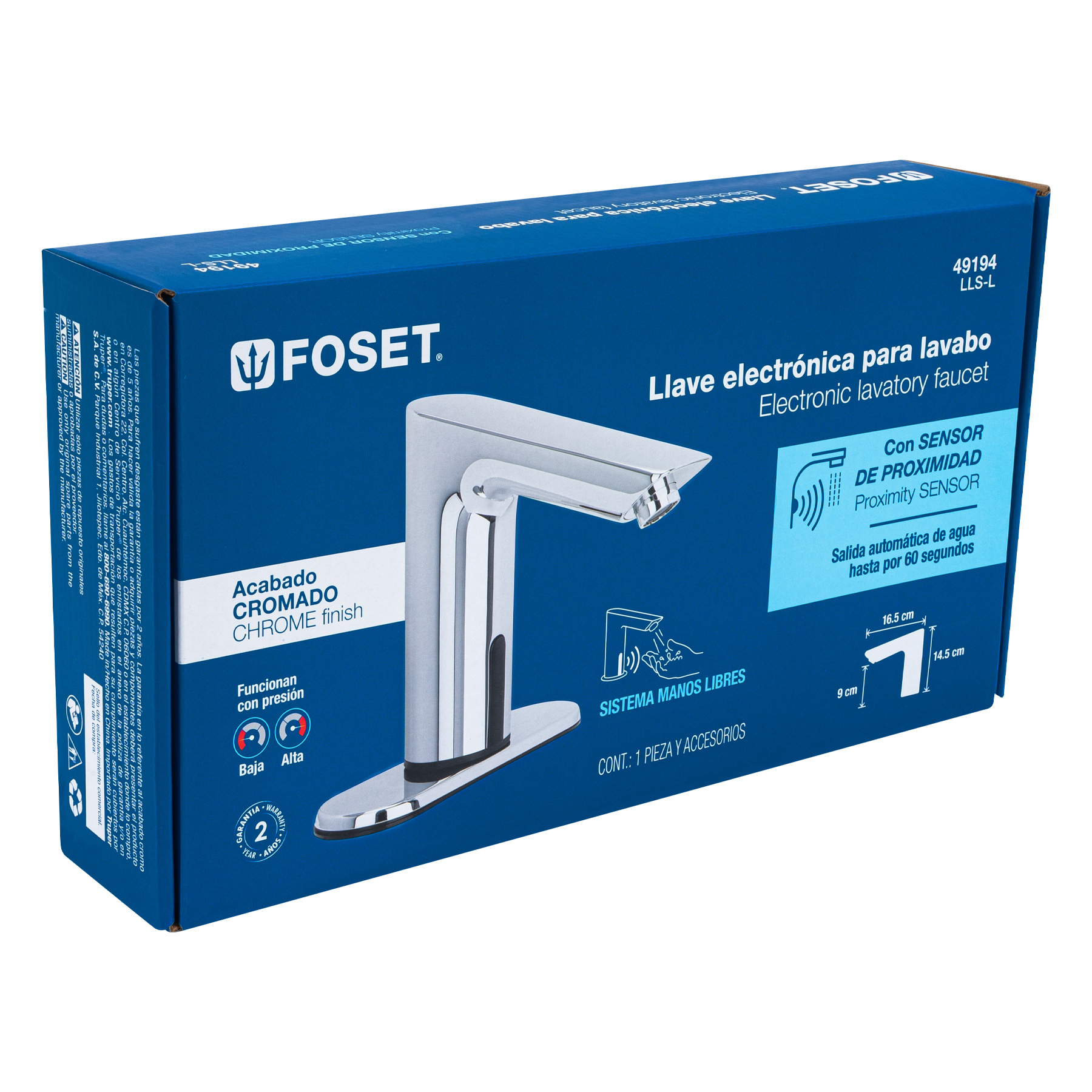 Llave con sensor para lavabo