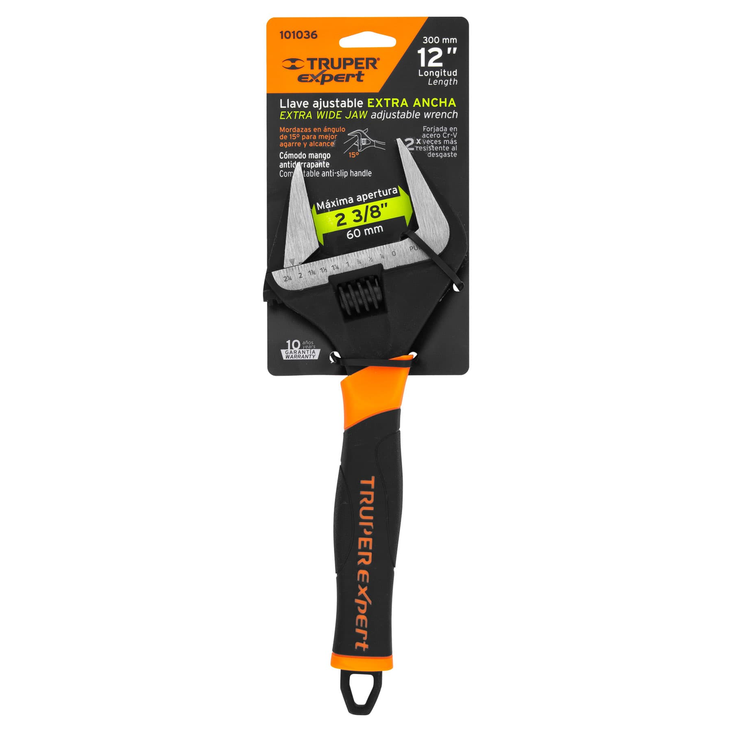 Llave ajustable boca ancha 12', Truper Expert