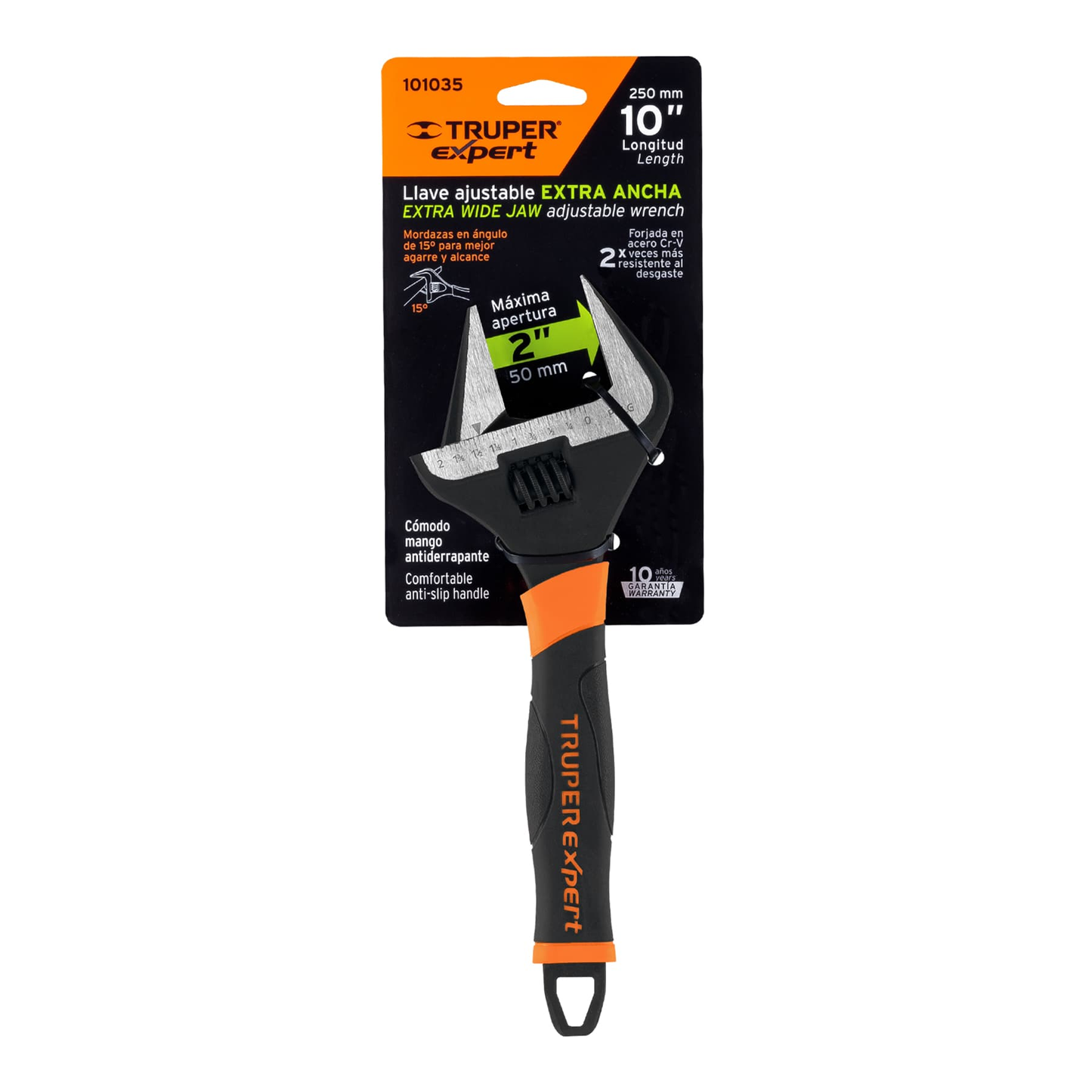Llave ajustable boca ancha 10', Truper Expert