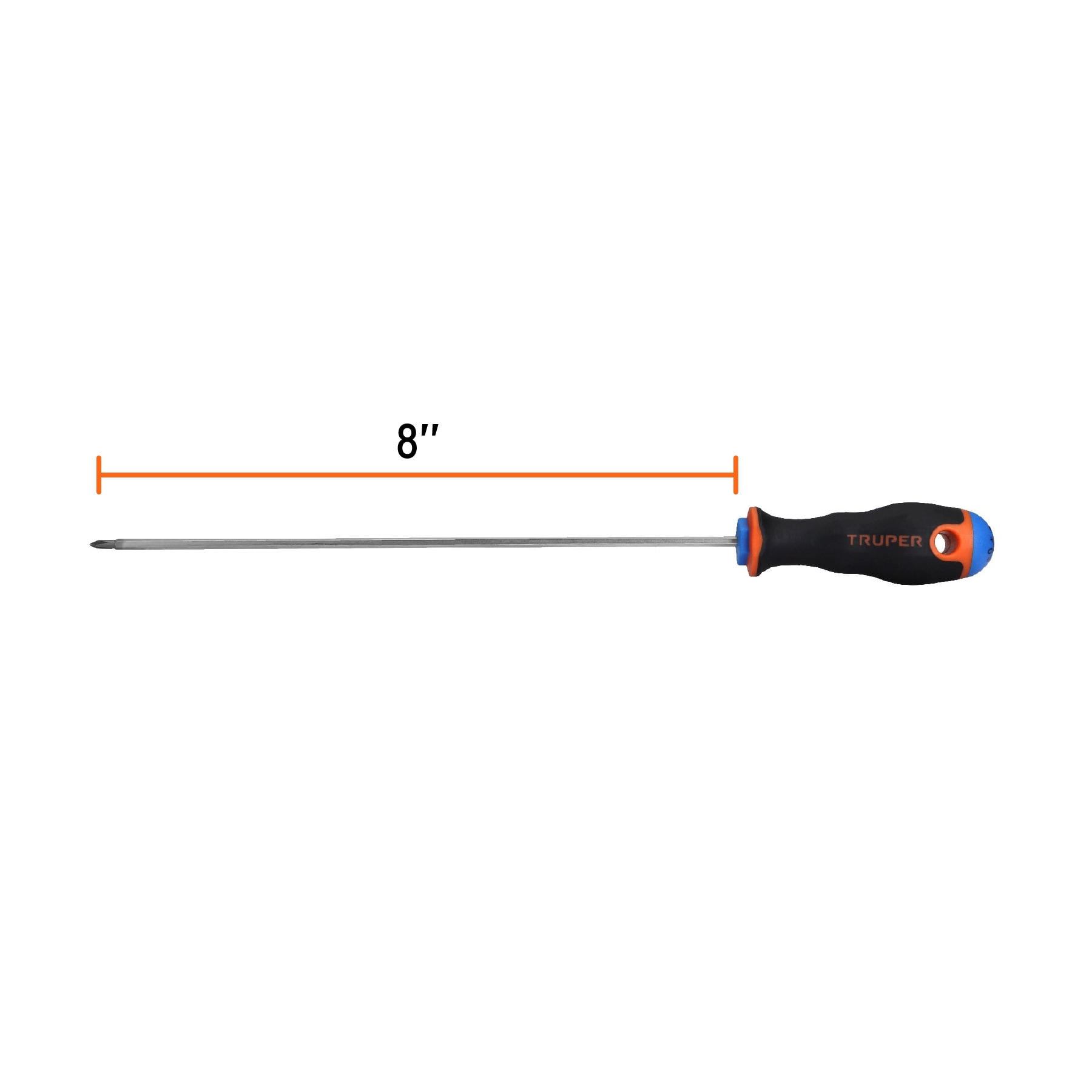 DESARMADOR DE CRUZ MANGO COMFORT GRIP 1/8"X8"