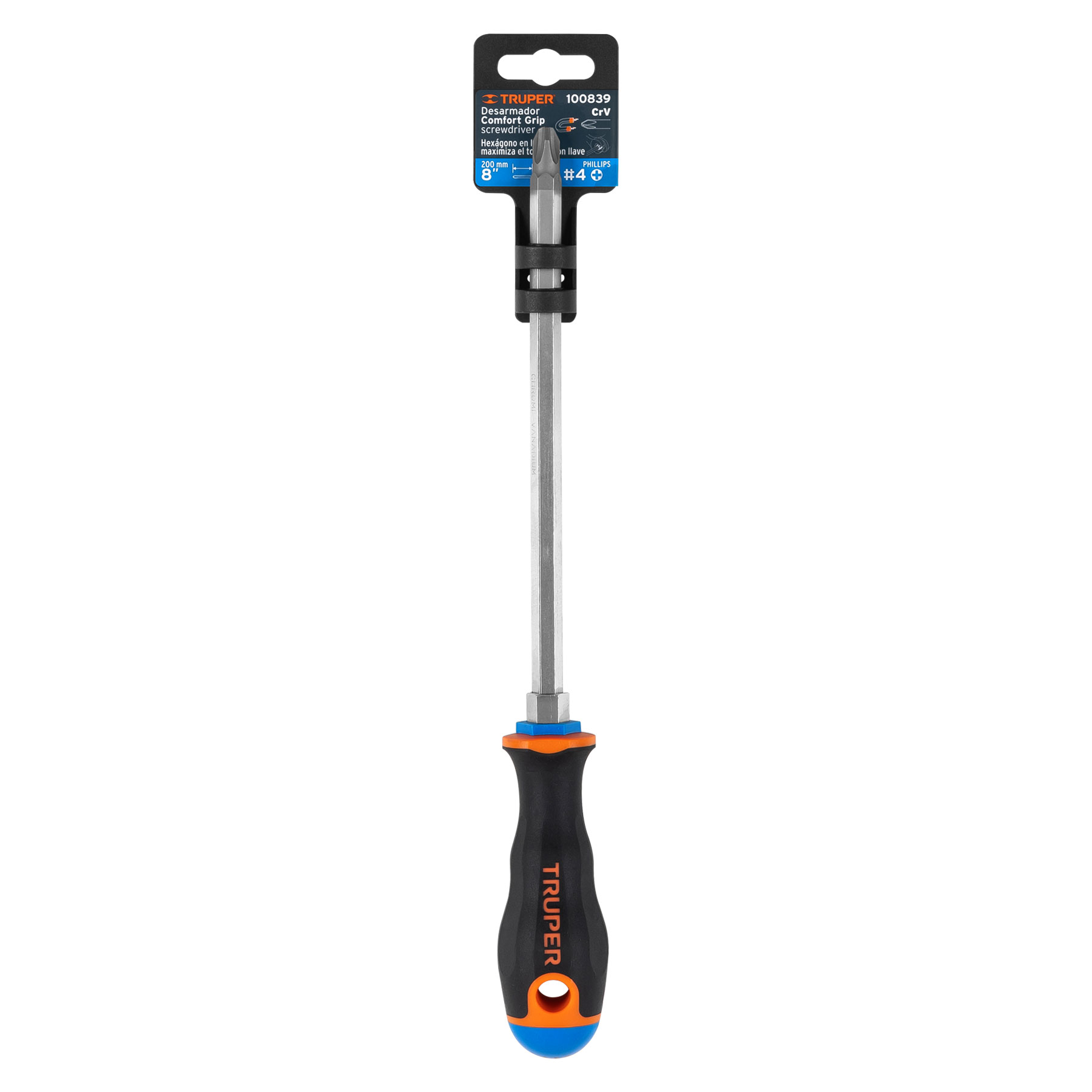 DESARMADOR DE CRUZ MANGO COMFORT GRIP 3/8"X8"