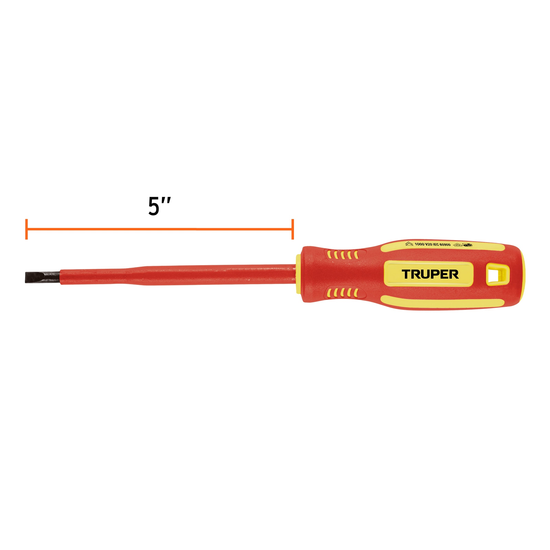 Desarmador dieléctrico plano 7/32' x 5', Truper