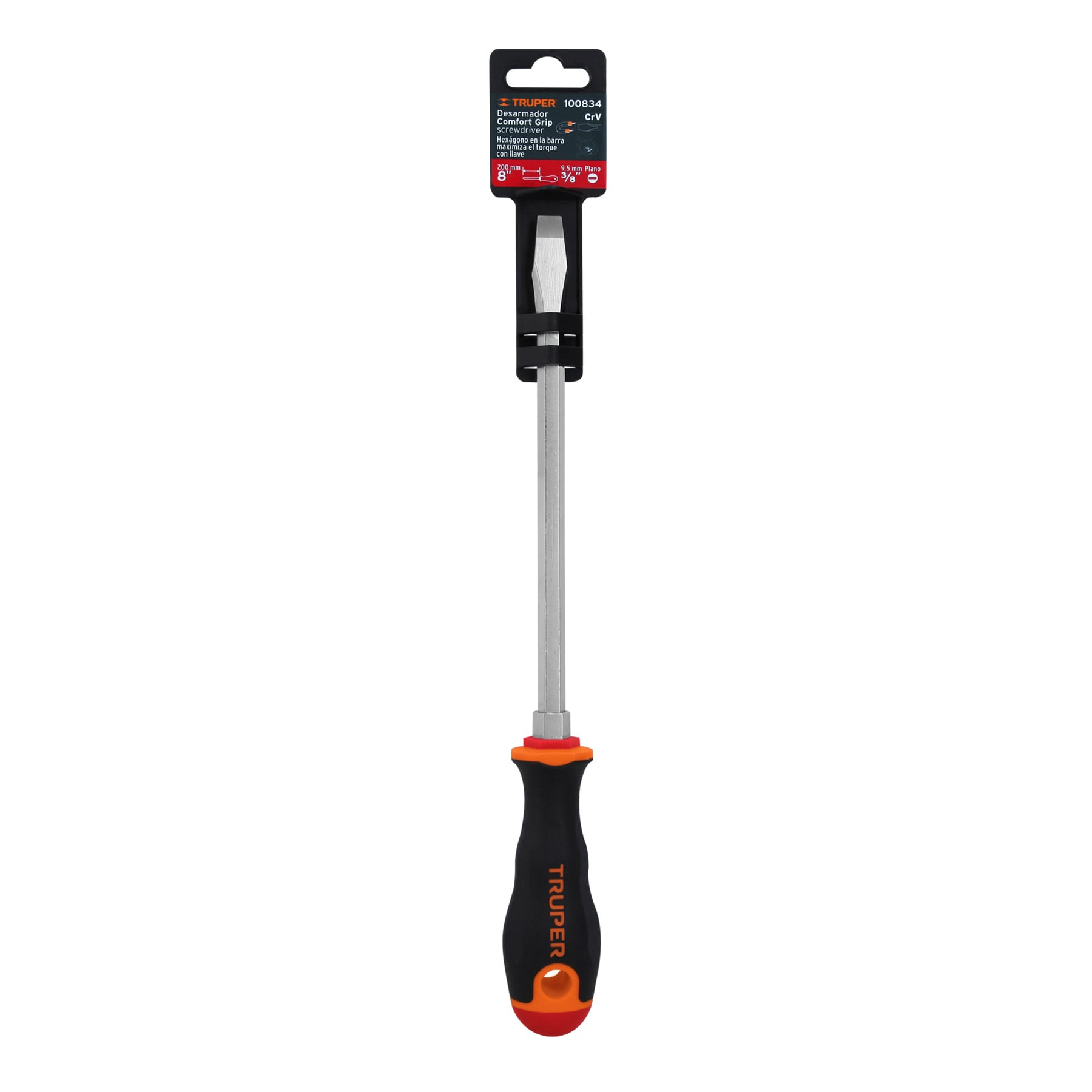 DESARMADOR PLANO MANGO COMFORT GRIP 3/8"X8"