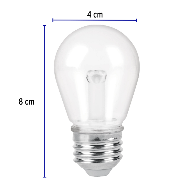 Lámpara LED S14 de 1 W, luz cálida