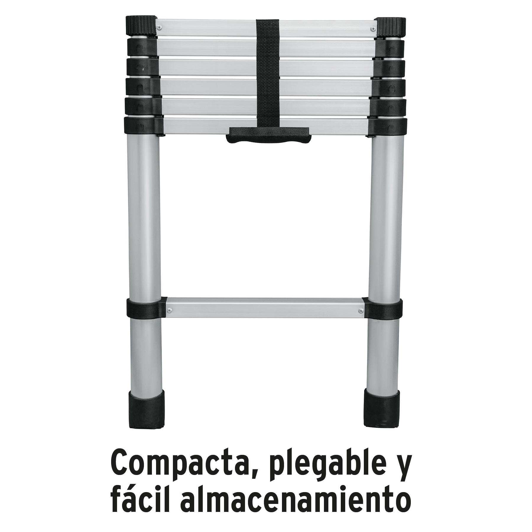 Escalera telescópica, 7 peldaños, tipo II, capacidad 175kg