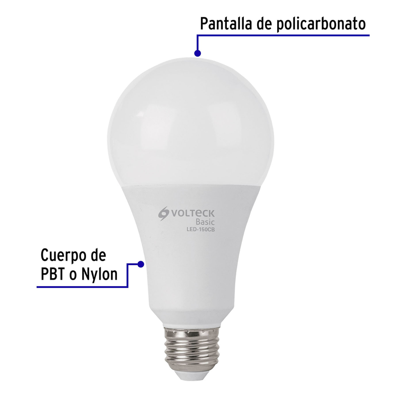 Lámpara de LED tipo bulbo A25 18 W, luz cálida, caja, Basic