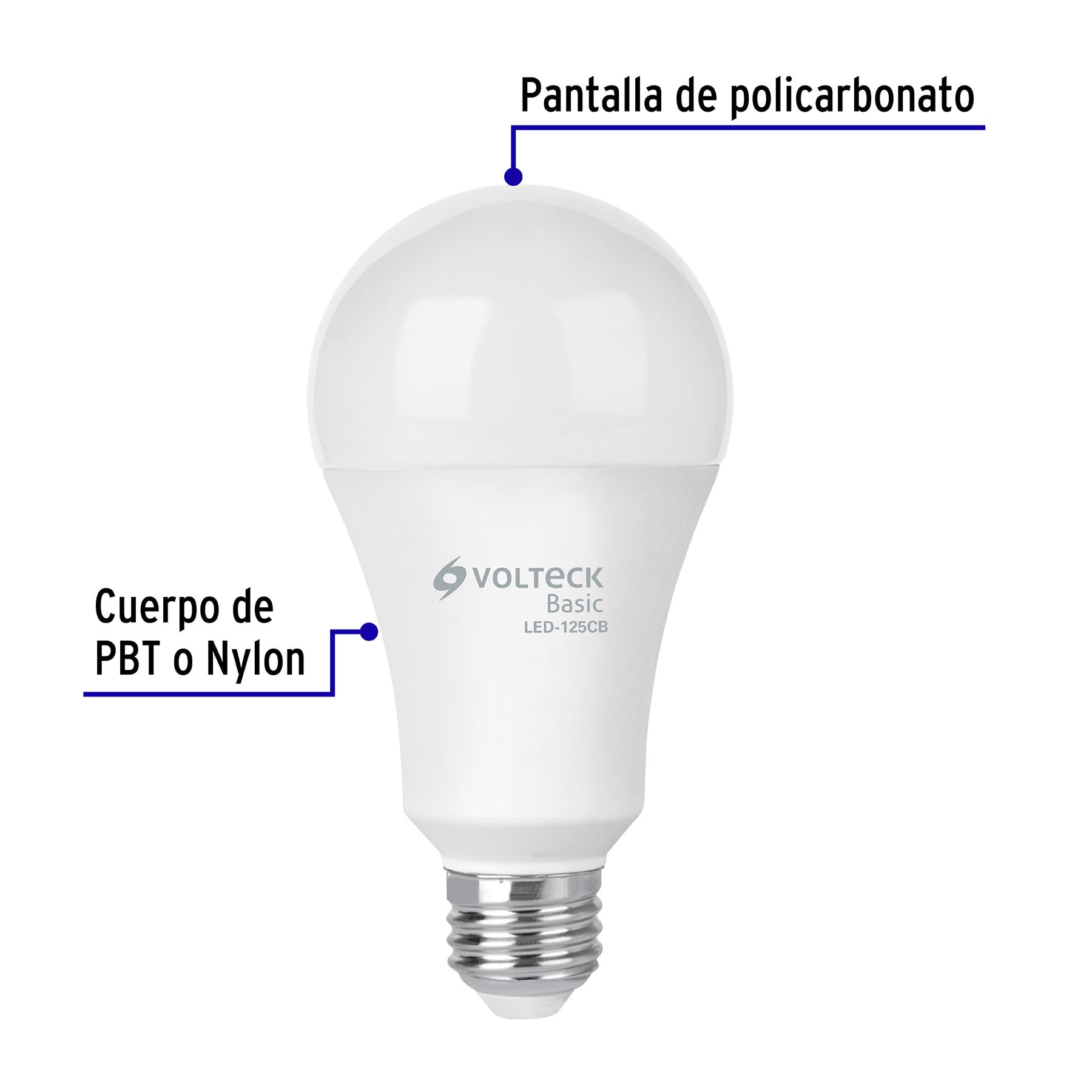 Lámpara de LED tipo bulbo A22 16 W, luz cálida, caja, Basic