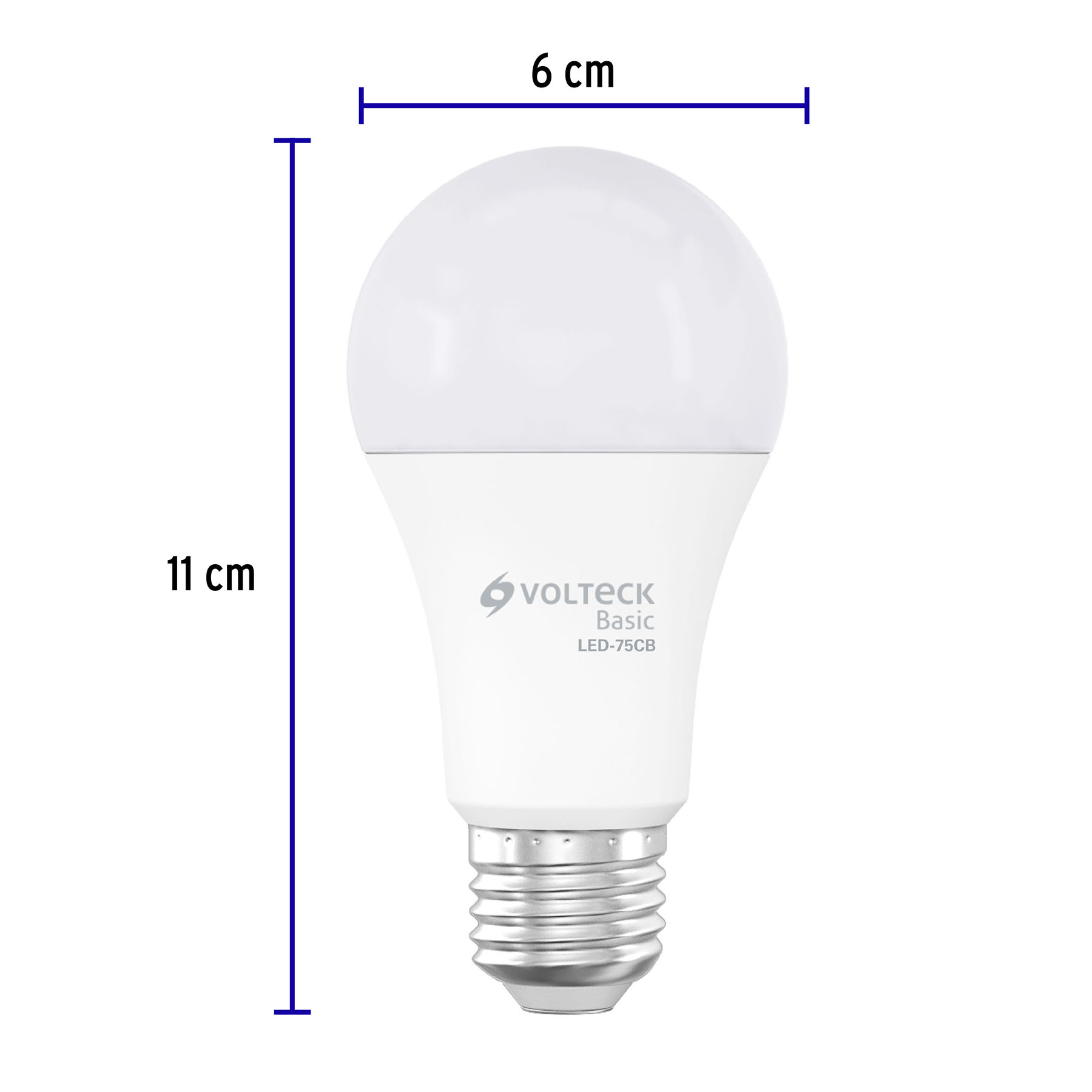 Lámpara de LED tipo bulbo A19 10 W, luz cálida, caja, Basic