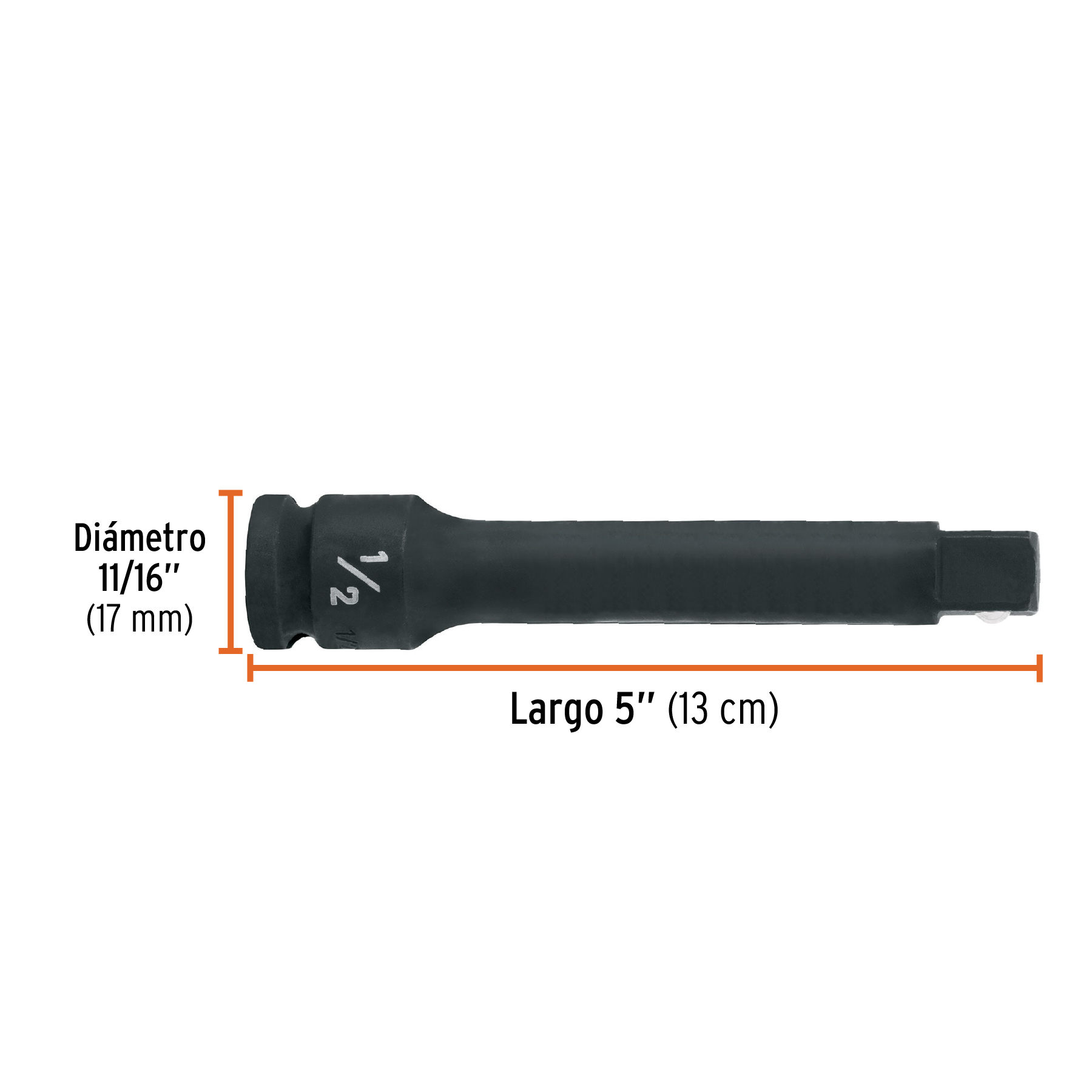 Extensión cuadro 1/2' de impacto, largo 5', Truper