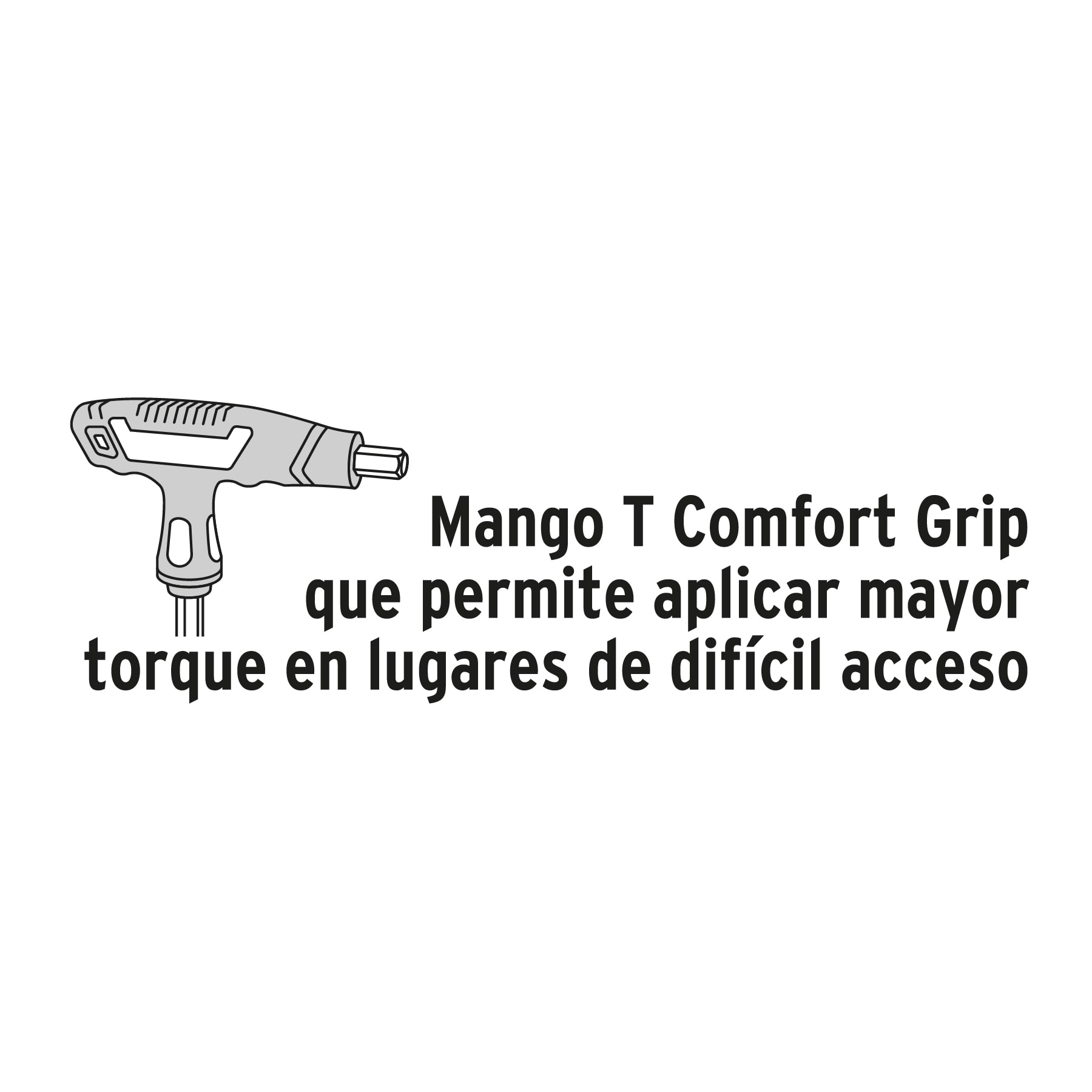 Juego de 8 llaves allen mango T, punta de bola, 5/64' a 3/8'