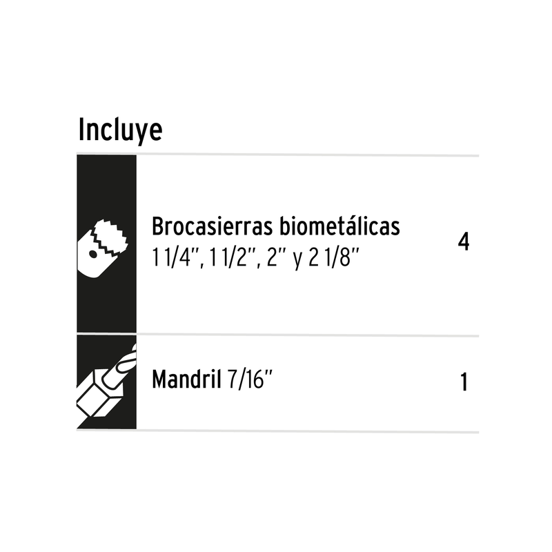 Juego de 5 brocasierras bimetálicas, Truper Expert