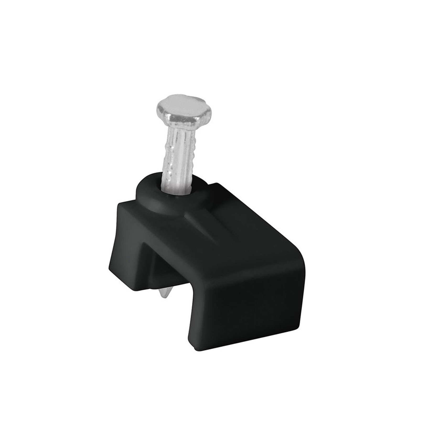 GRAPA PARA CABLE PLANO 5 x 8.5 mm, negra, bolsa 20 pzas