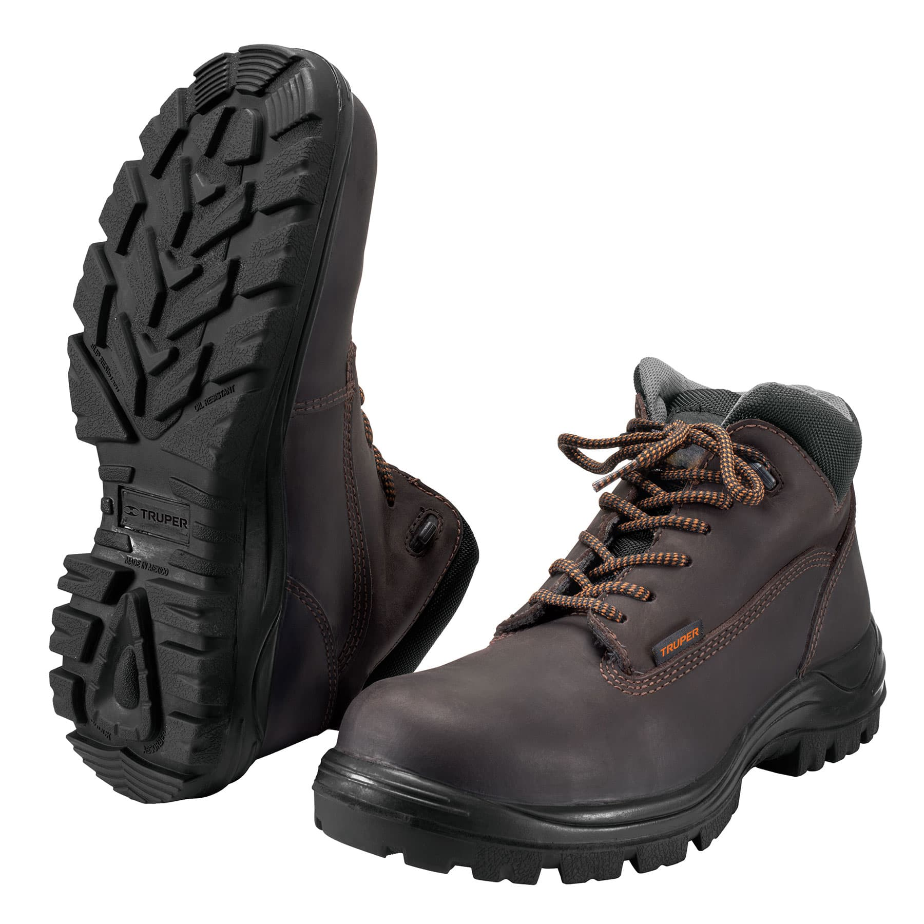 Zapato industrial con casquillo, #30, café