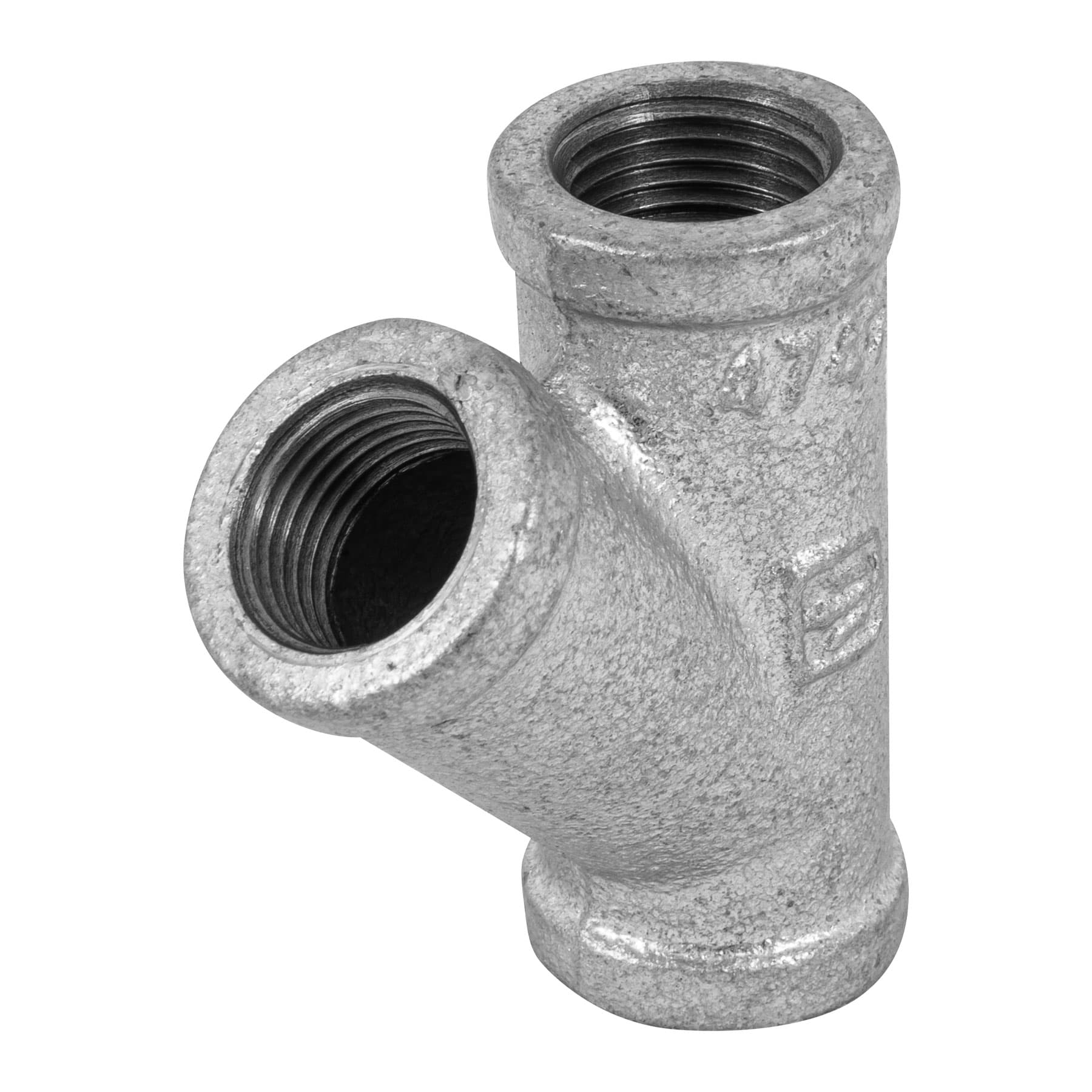 Yee sencilla, acero galvanizado, 1/2"