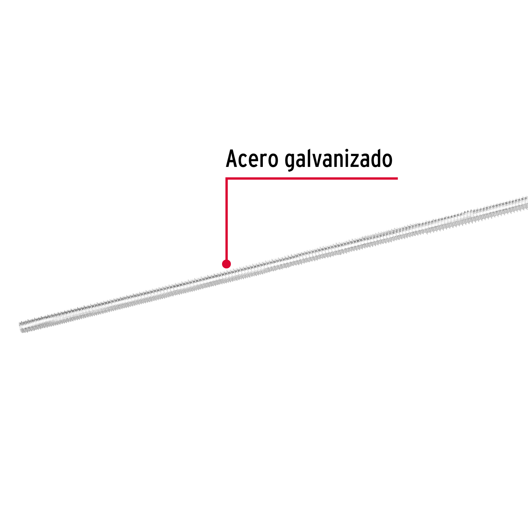 Varilla roscada, 3/16" x 1m