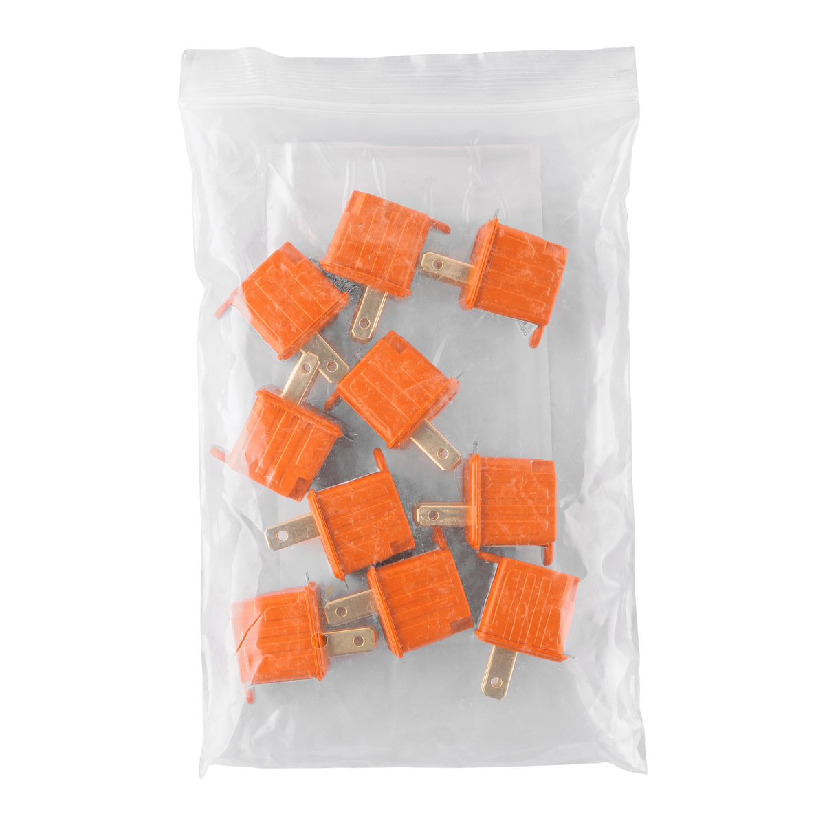 Adaptador 3 a 2, naranja, a granel, Volteck