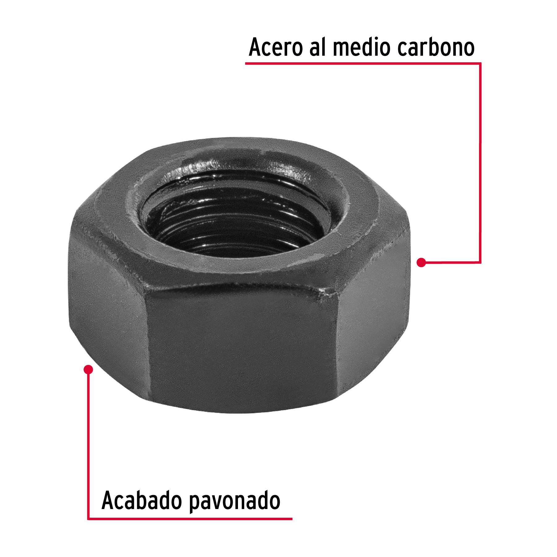 Tuerca grado 5, 5/16"
