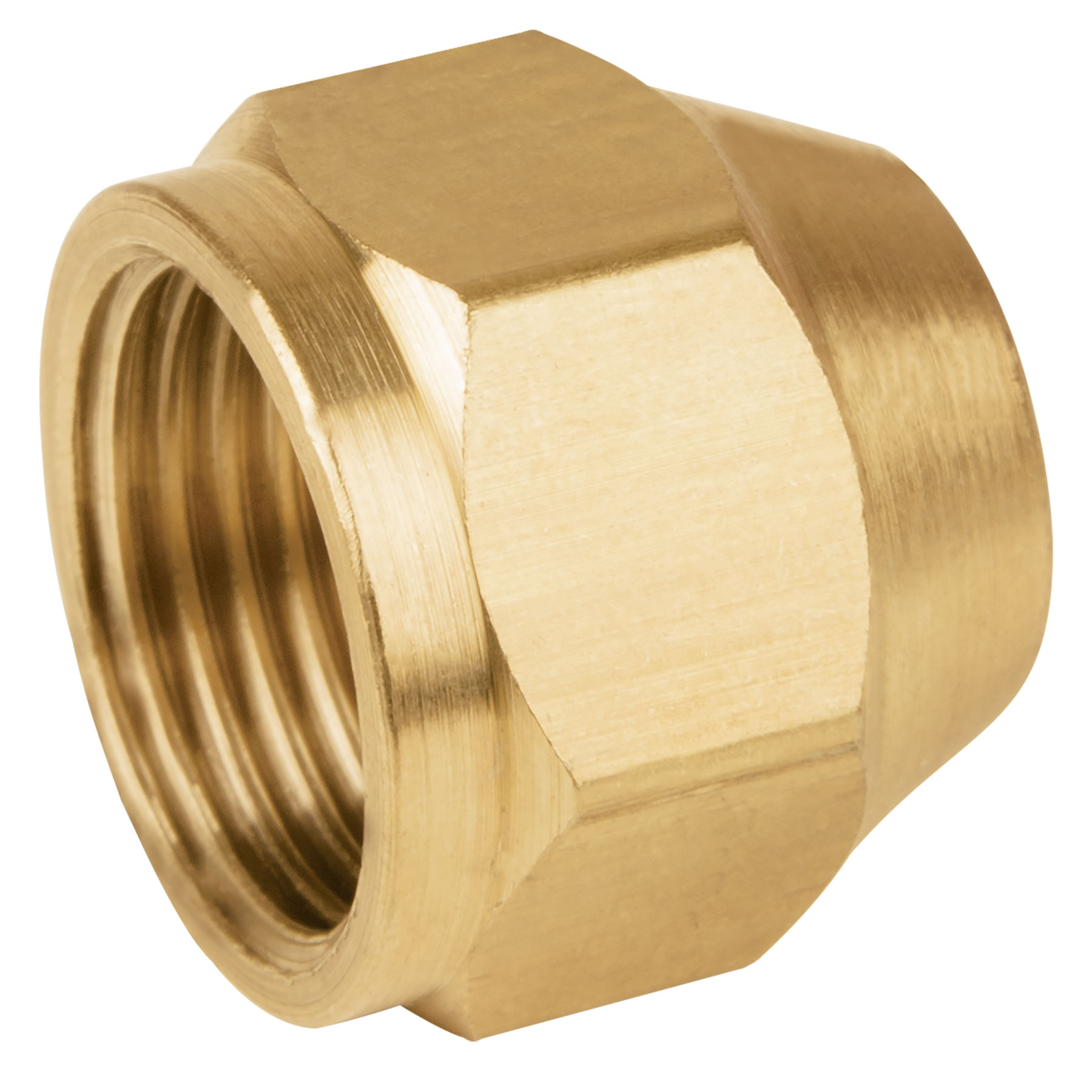 Tuerca cónica reducida de latón, 1/2x3/8"