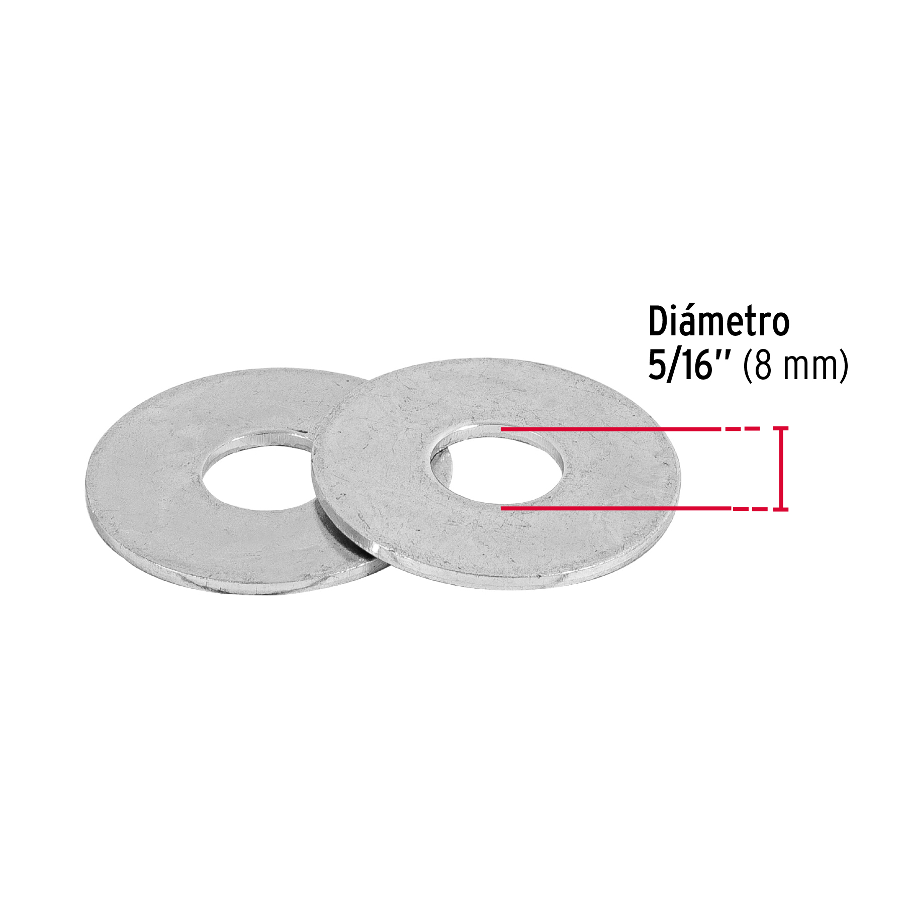 Arandela de acero galvanizado de 5/16", bolsa de 1 kg