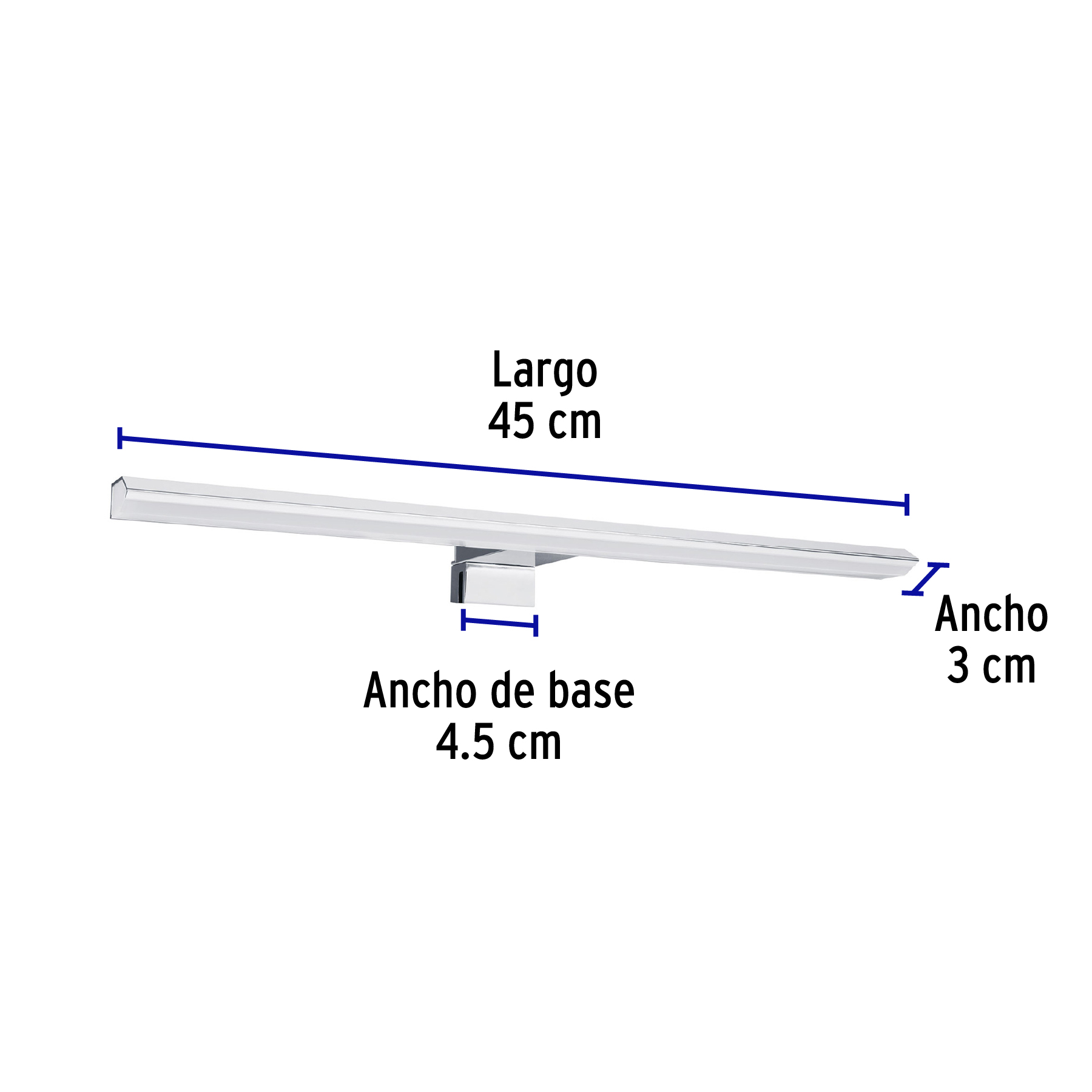 Arbotante decorativo, cromado, 7 W, LED