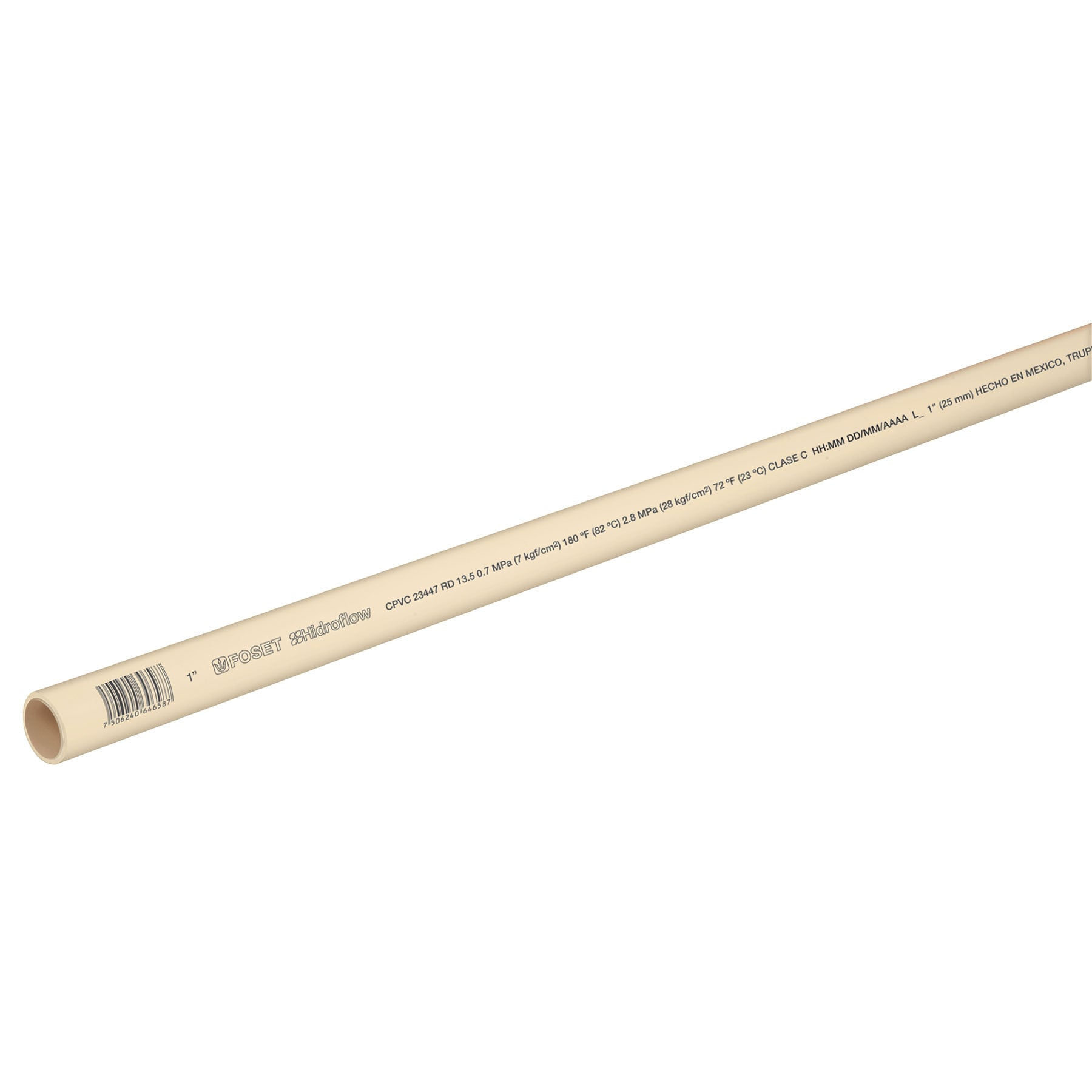 Tubo CPVC, 1", 3 metros