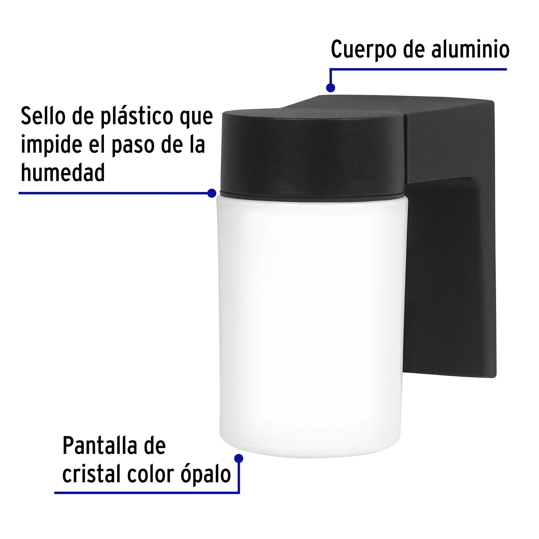 Arbotante tipo vaso, 1XE26
