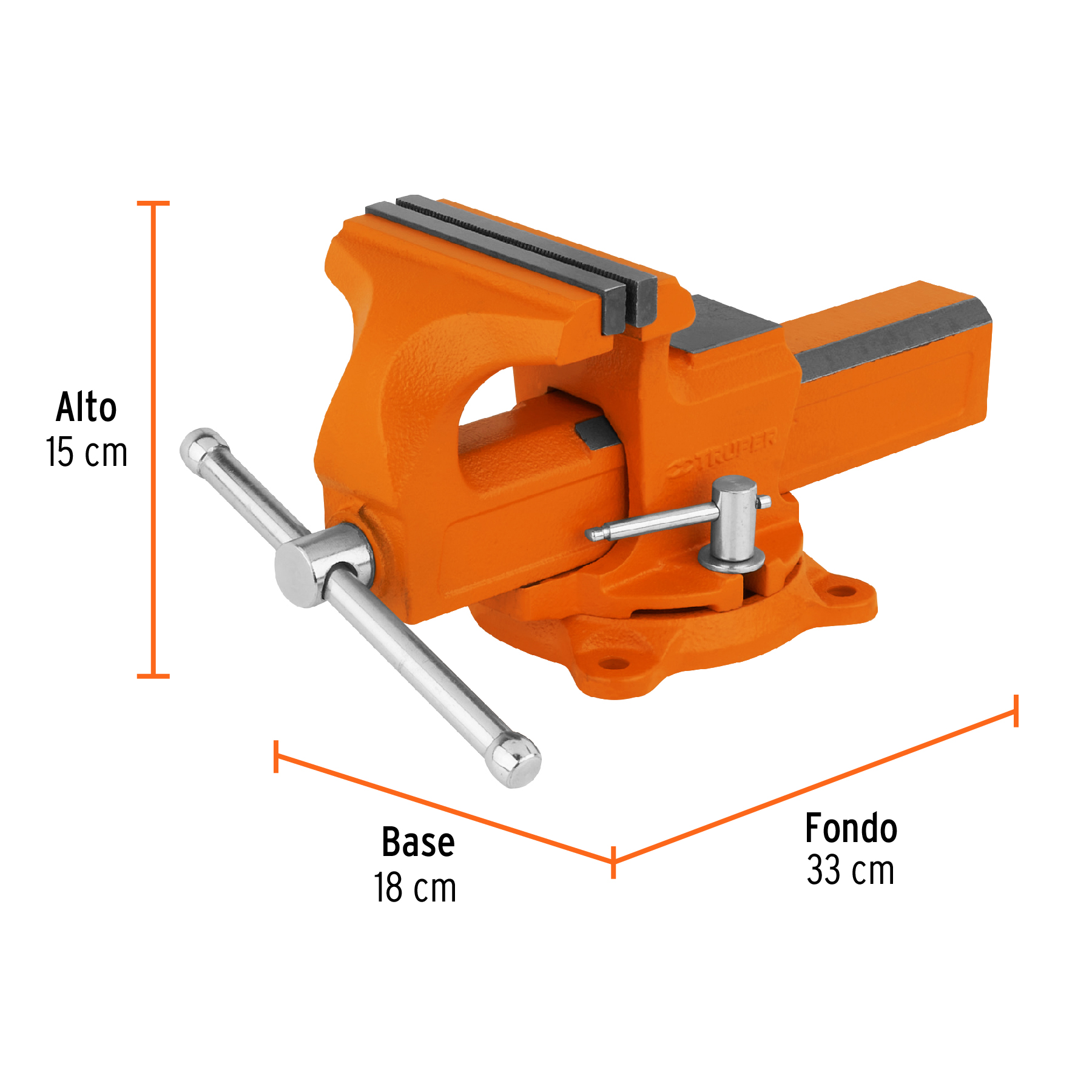Tornillos de banco tipo Europeo, hierro nodular, 5"