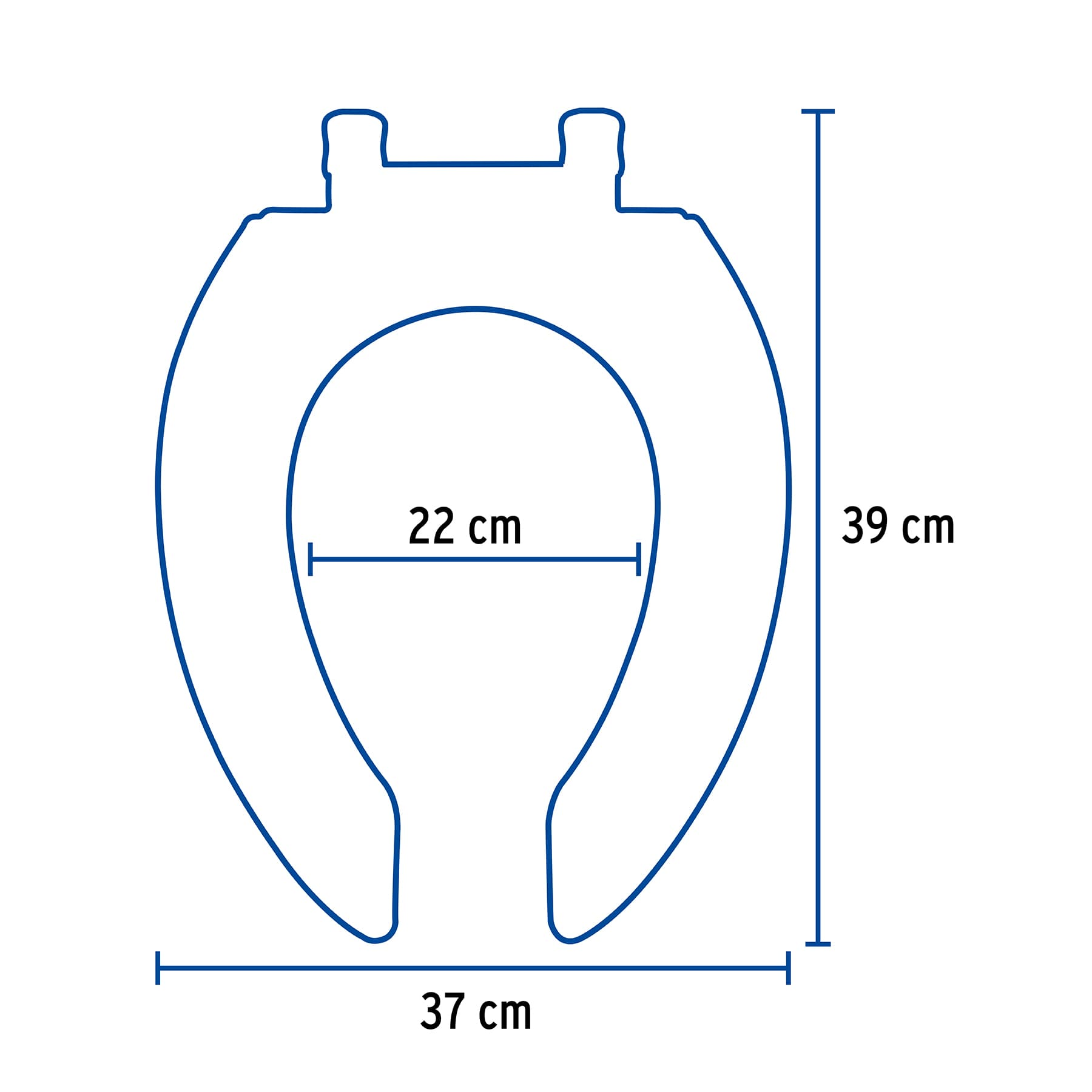 Asiento para WC, 40 cm, blanco