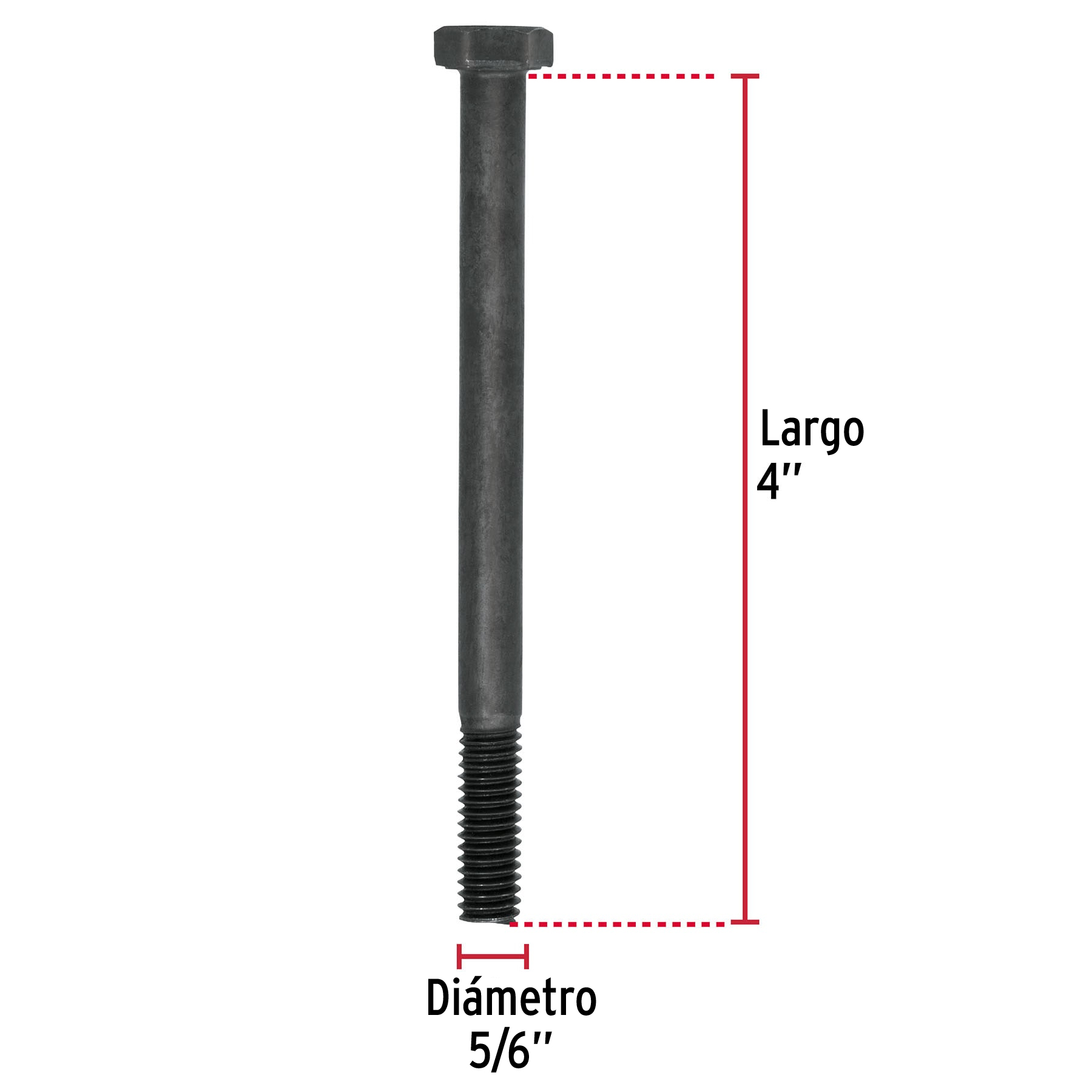 Tornillo Grado 5, 5/16 X 4", 50 piezas