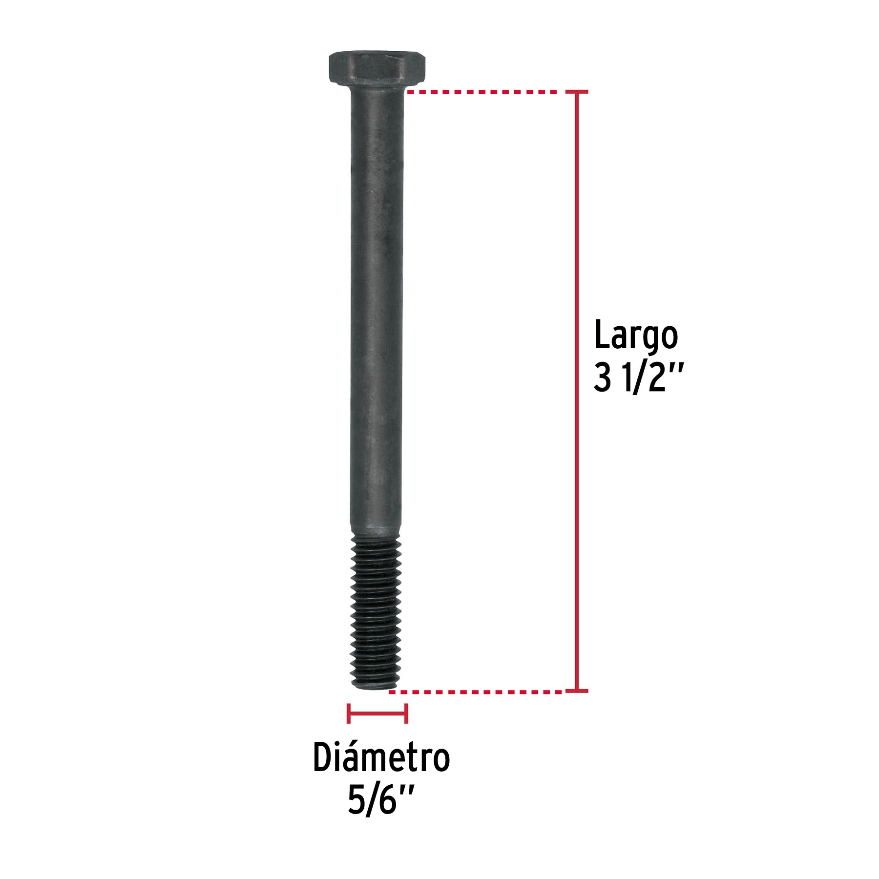 Tornillo Grado 5, 5/16 X 3-1/2", 50 piezas