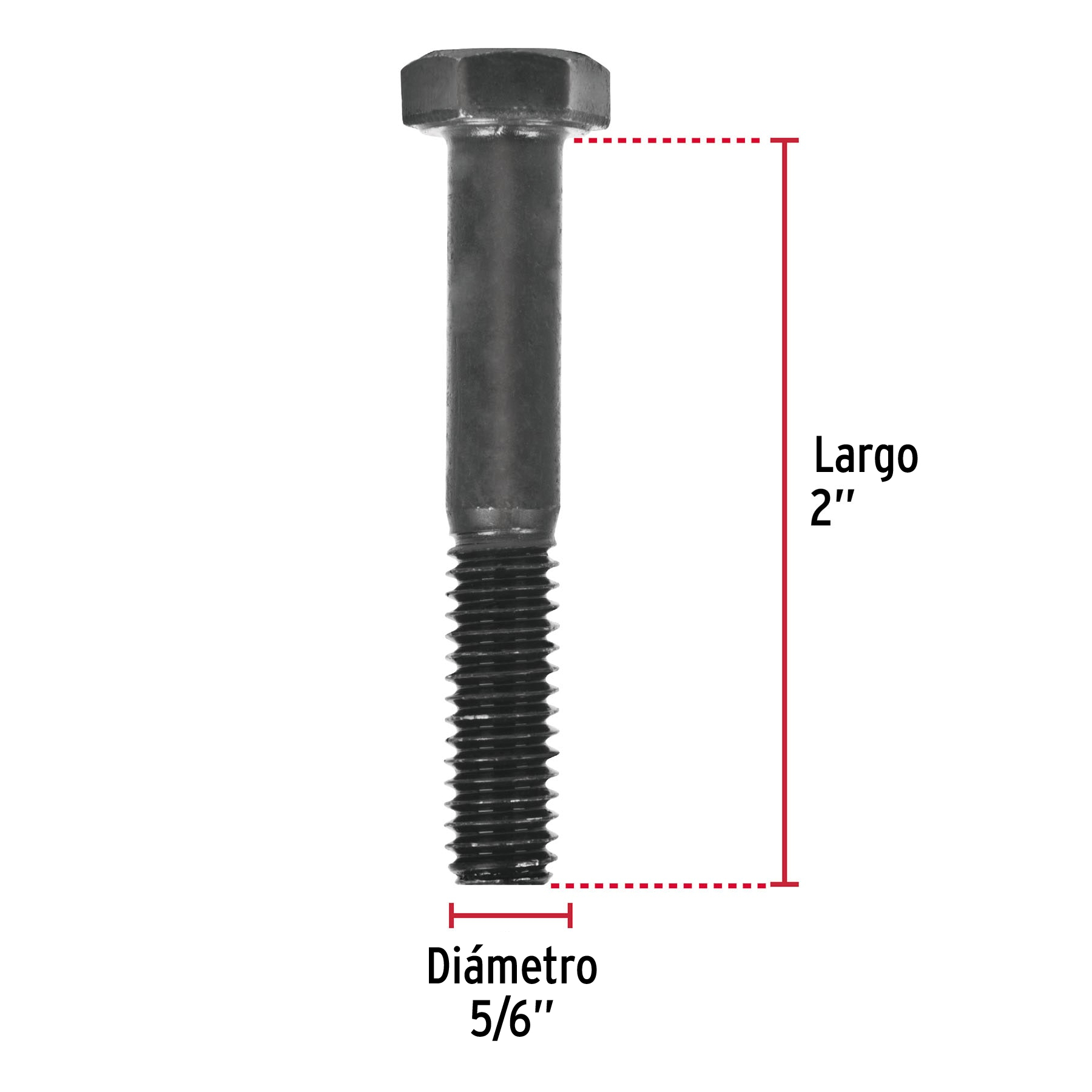 Tornillo Grado 5, 5/16 X 2", 80 piezas